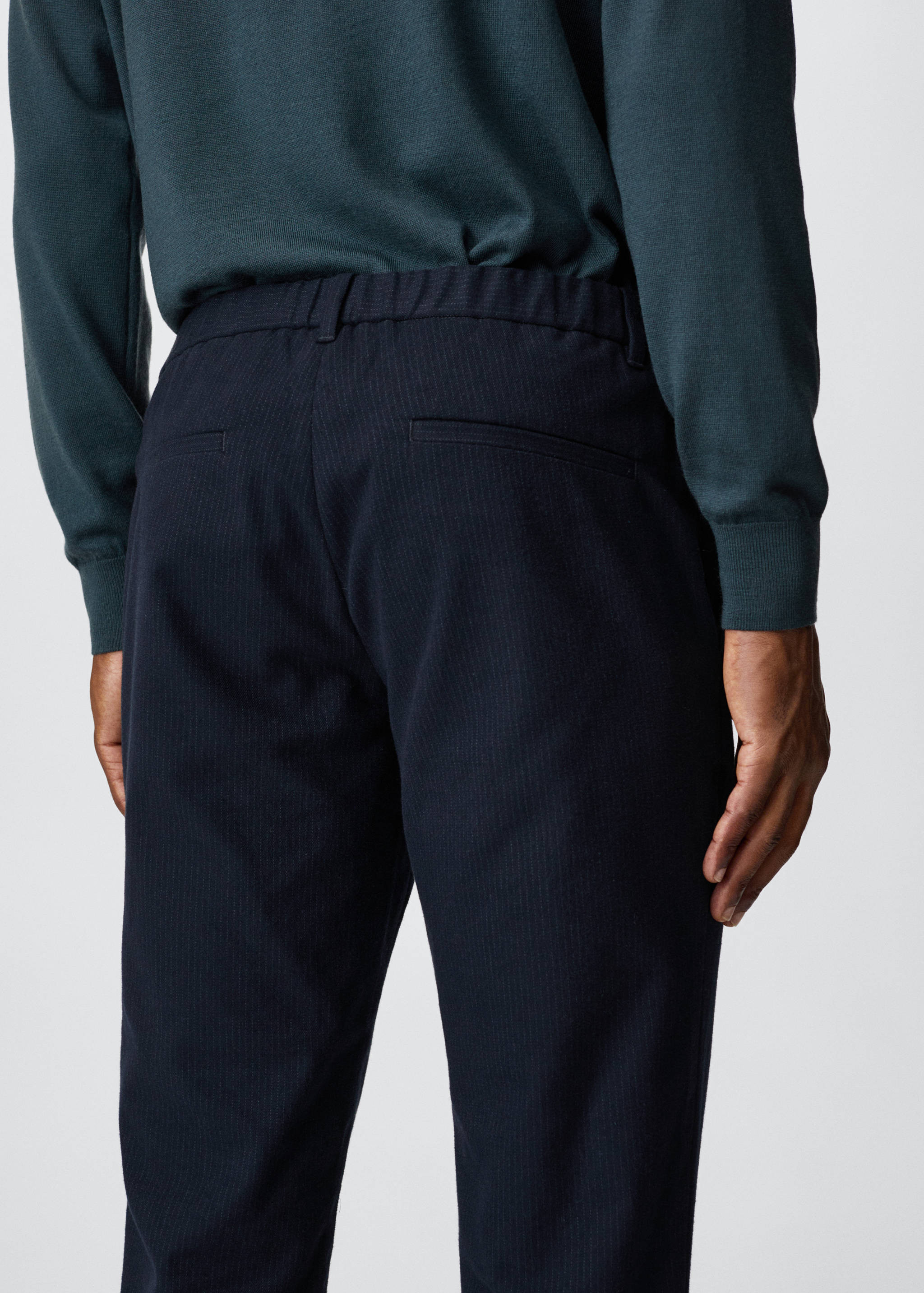 Slim-fit cotton trousers - Details of the article 6