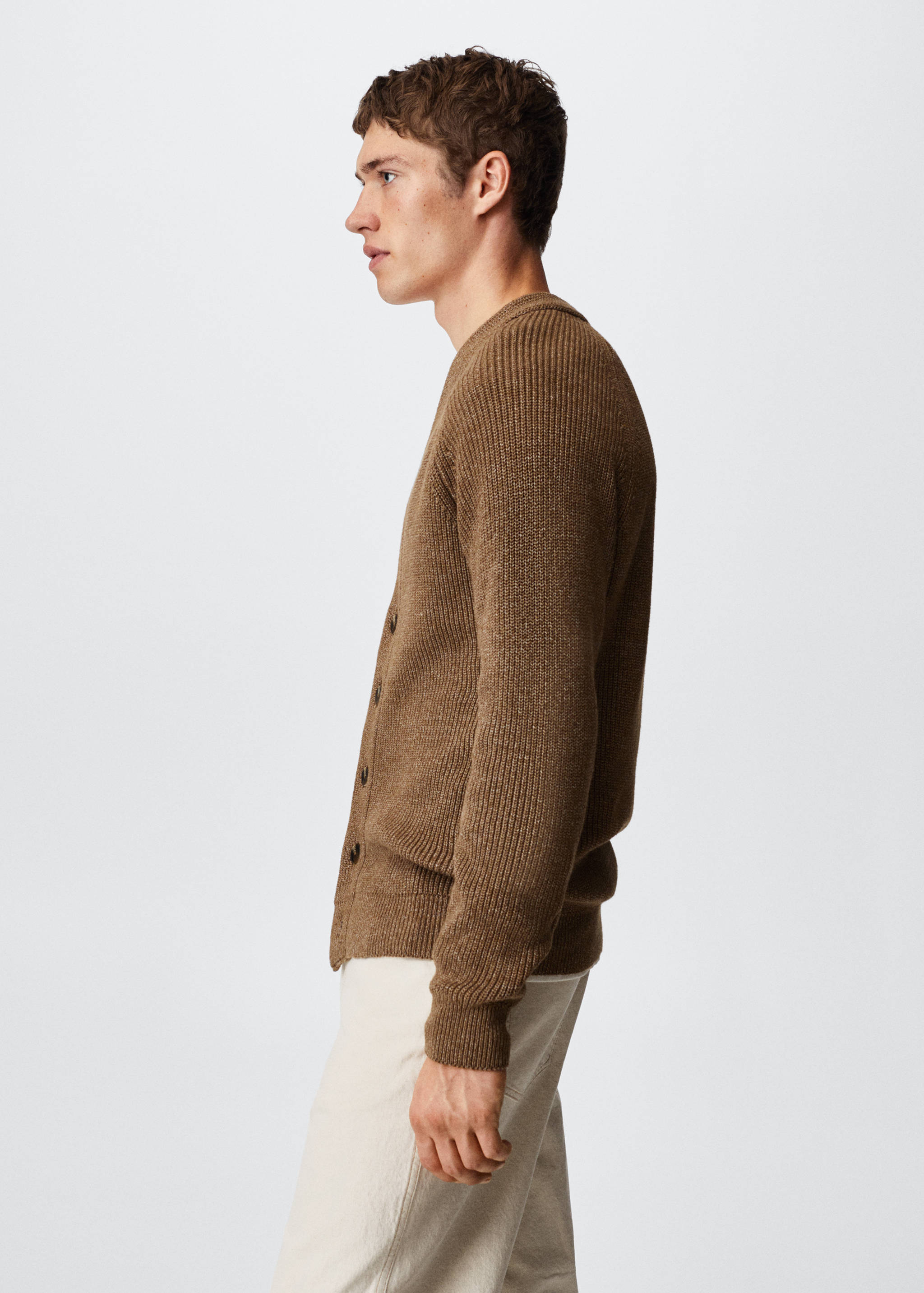 Flecked cotton-blend cardigan - Details of the article 2