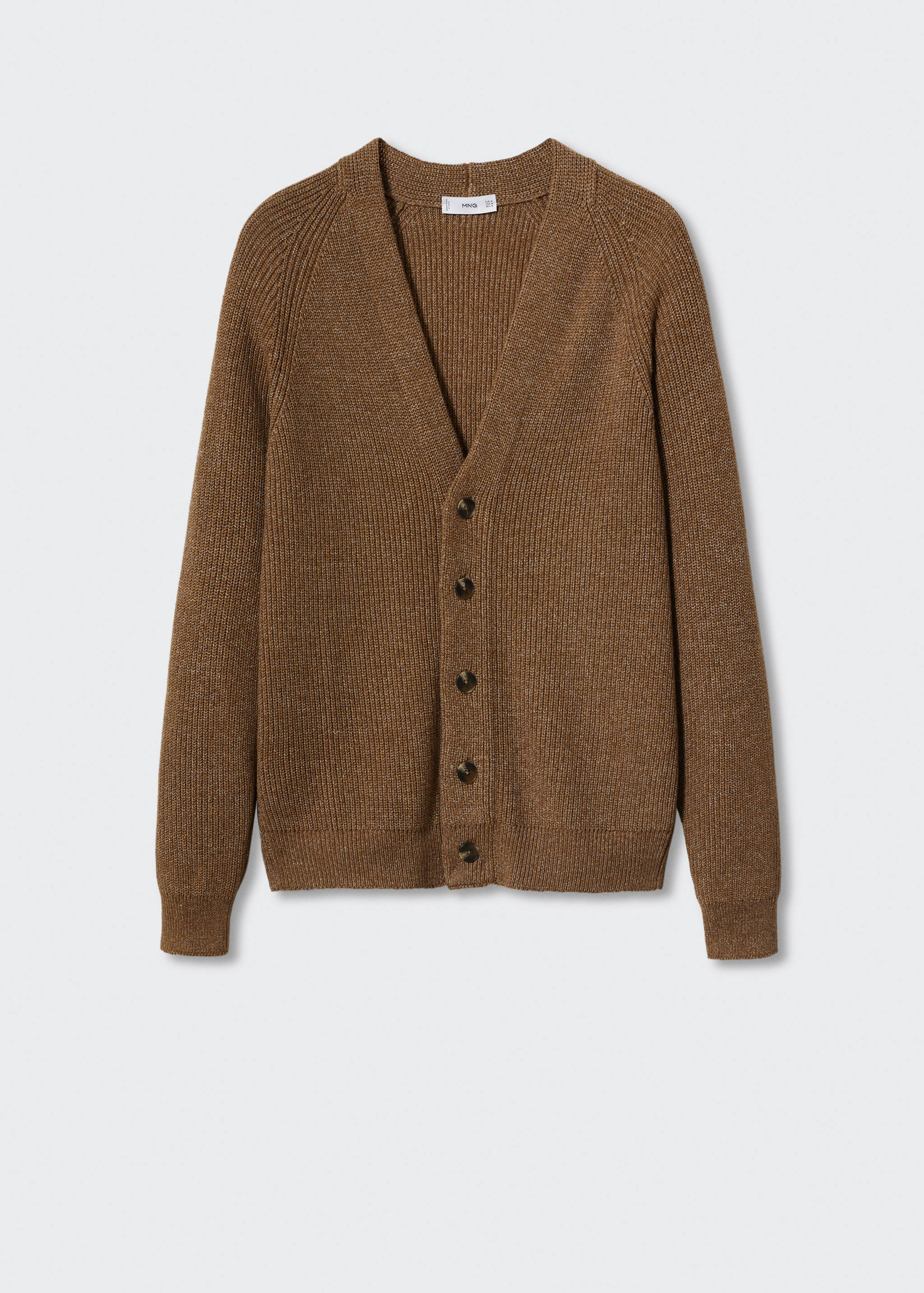 Flecked cotton-blend cardigan - Article without model