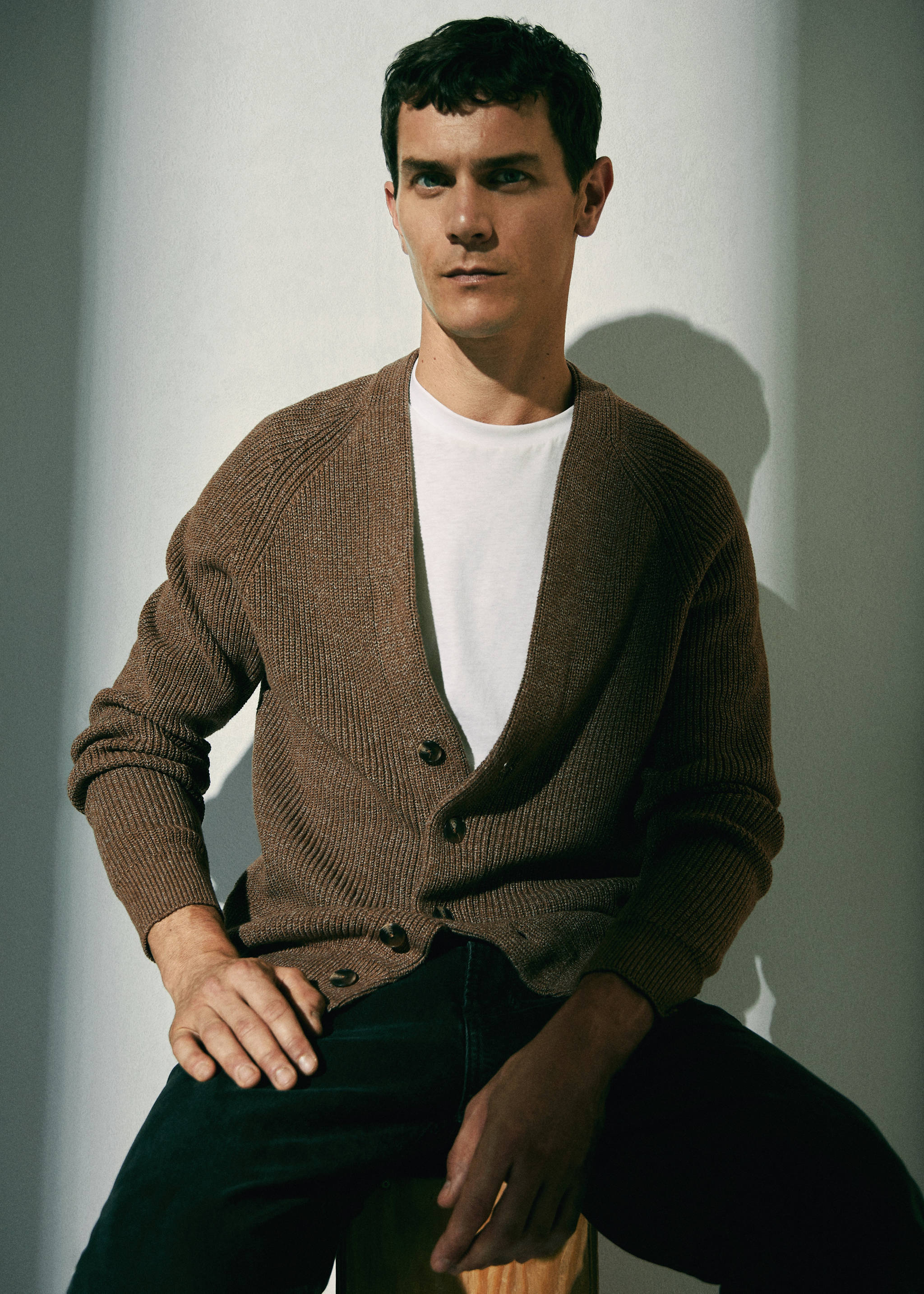 Flecked cotton-blend cardigan - Details of the article 5