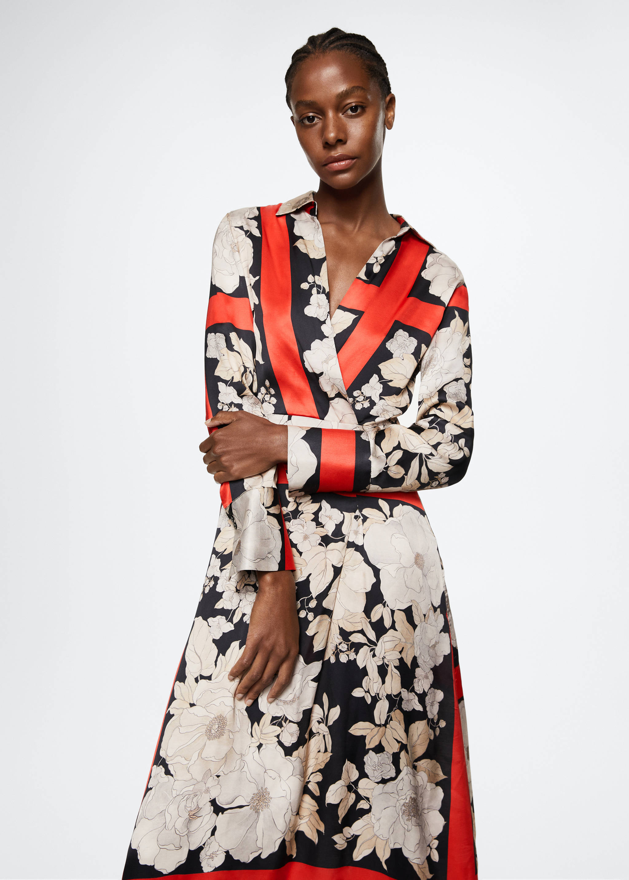 Vestido estampado floral - Plano medio