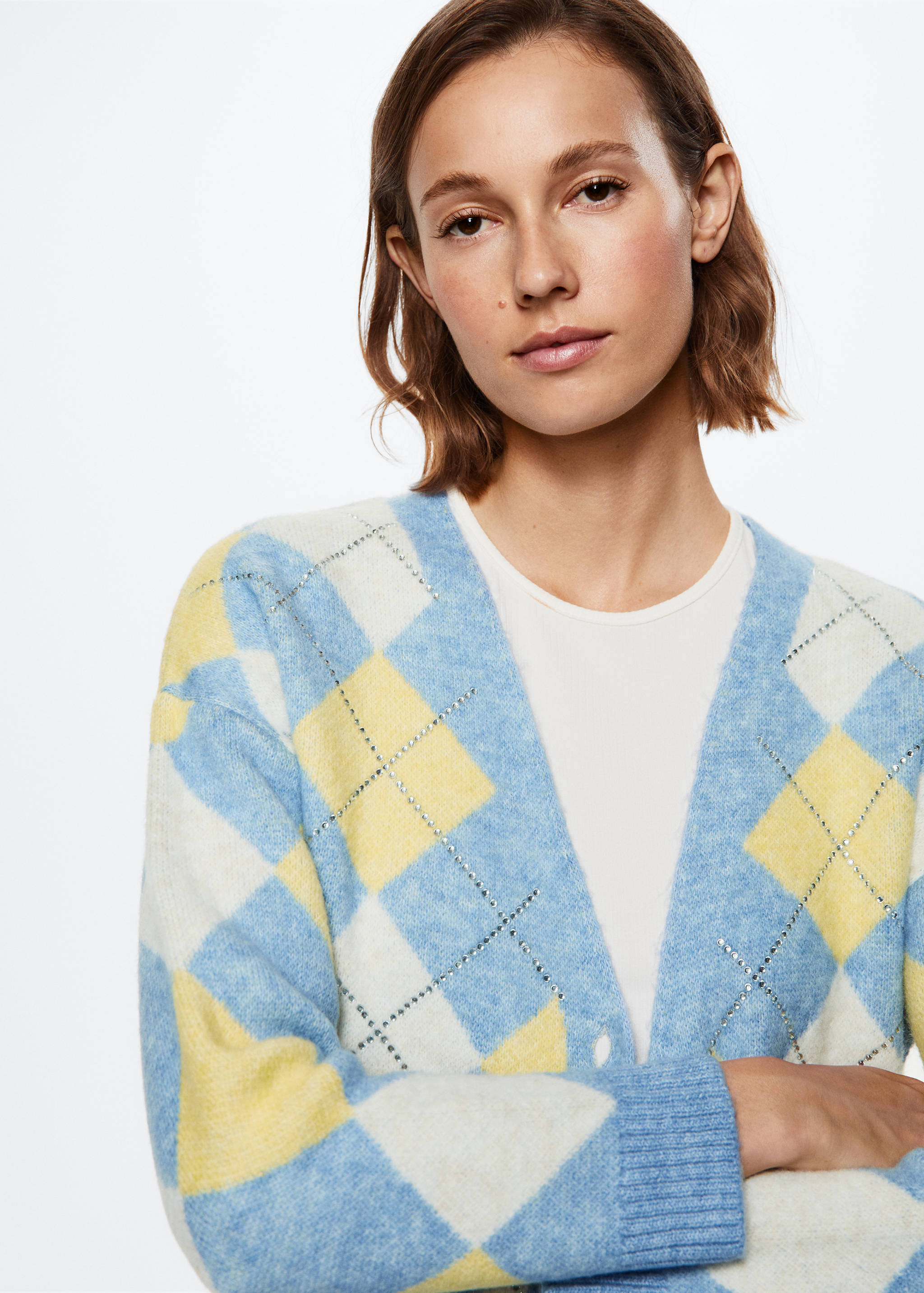 Cárdigan rombos detalle strass - Detalle del artículo 1