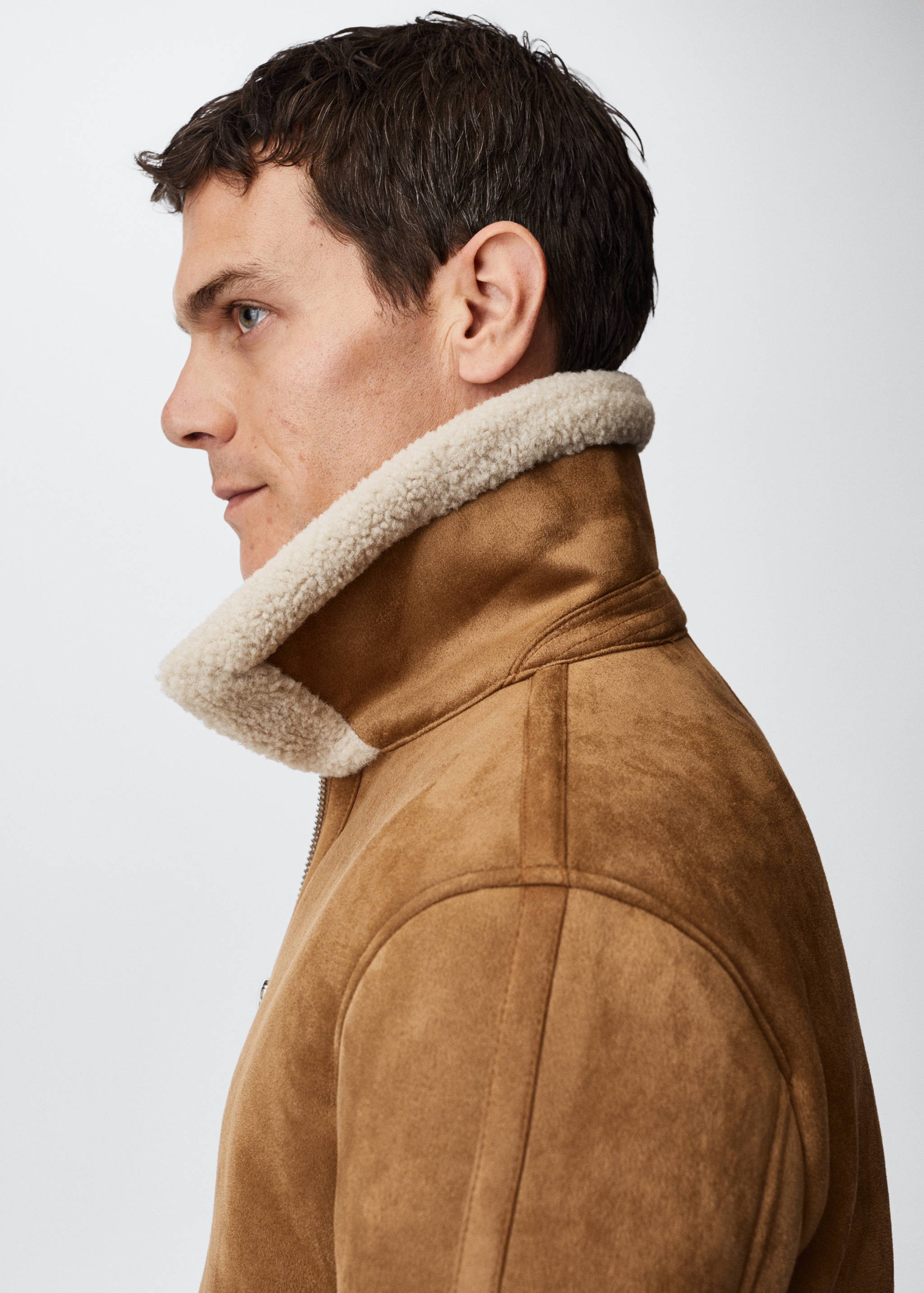 Shearling-effect aviator jacket - Details of the article 2