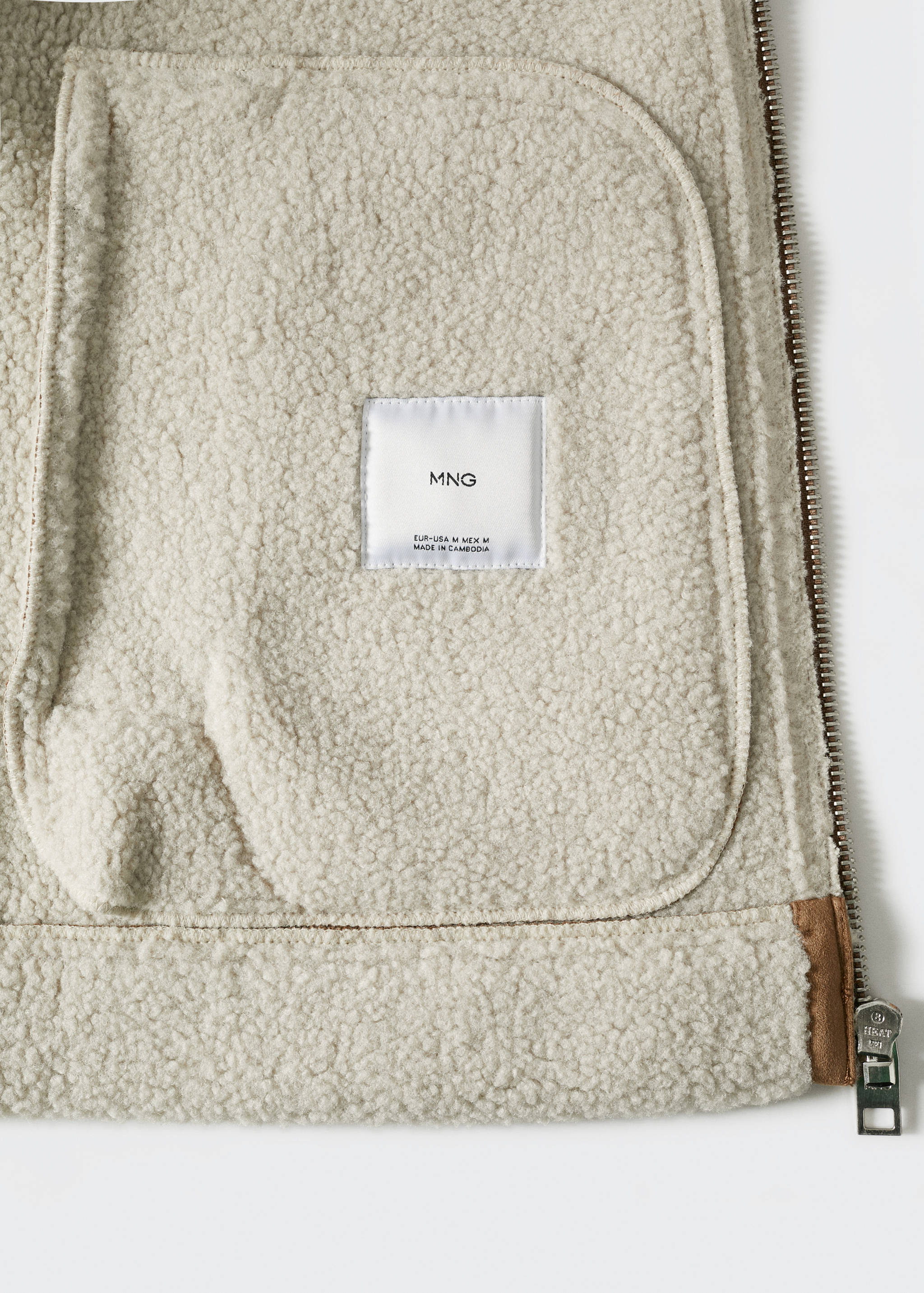 Shearling-effect aviator jacket - Details of the article 8