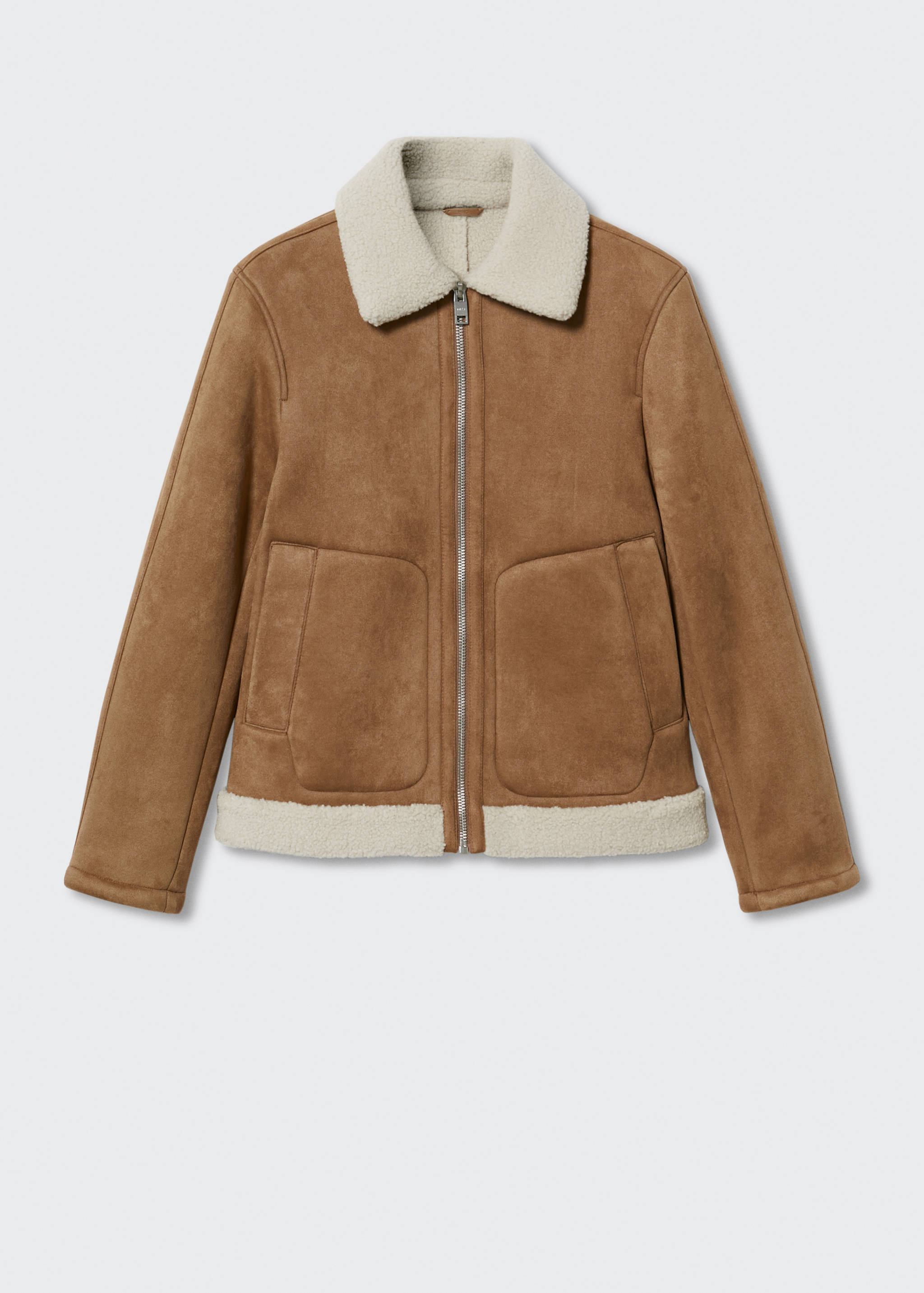 Shearling-effect aviator jacket - Article without model