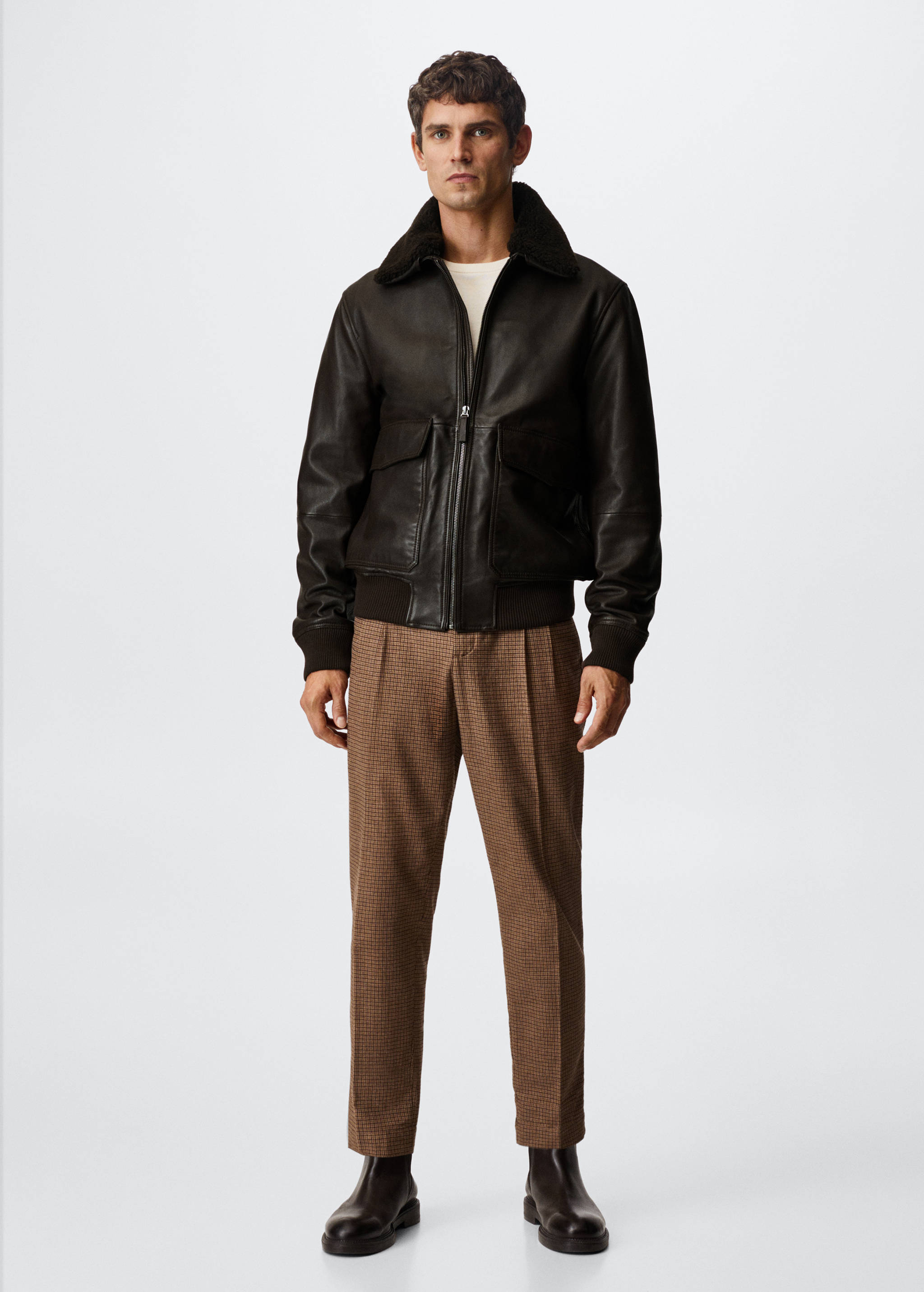 Aviator leather jacket - General plane