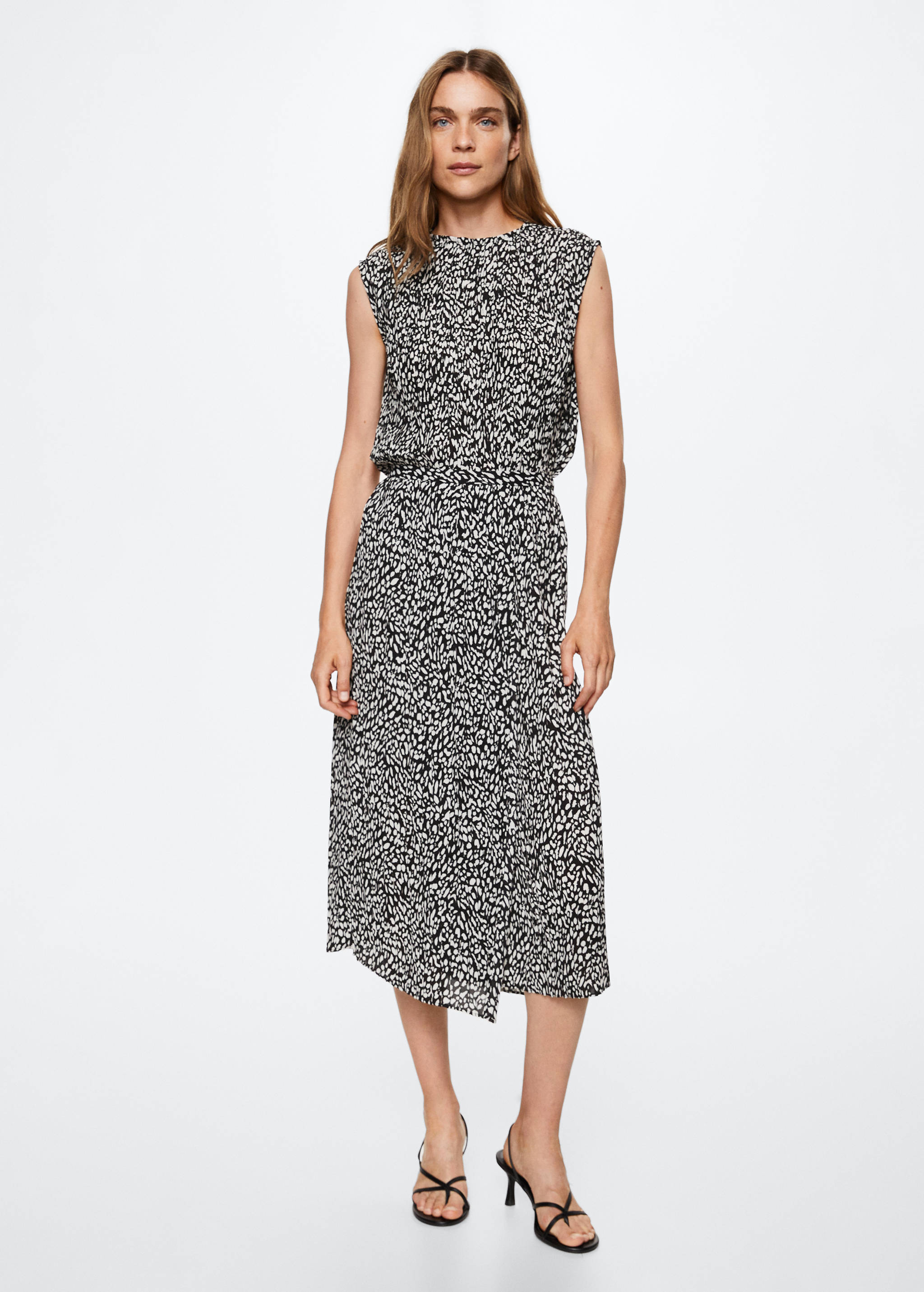 Pleated crossover skirt - General plane