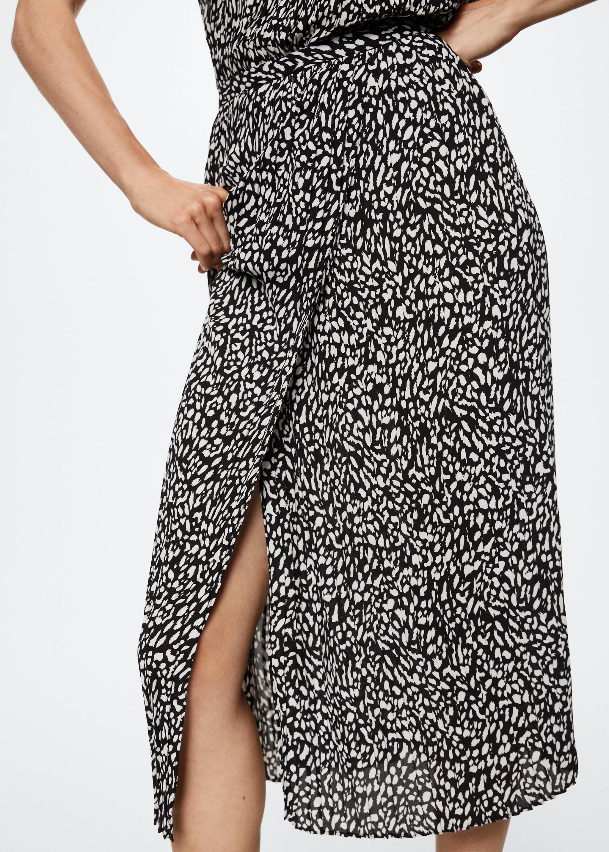 Pleated crossover skirt - Medium plane