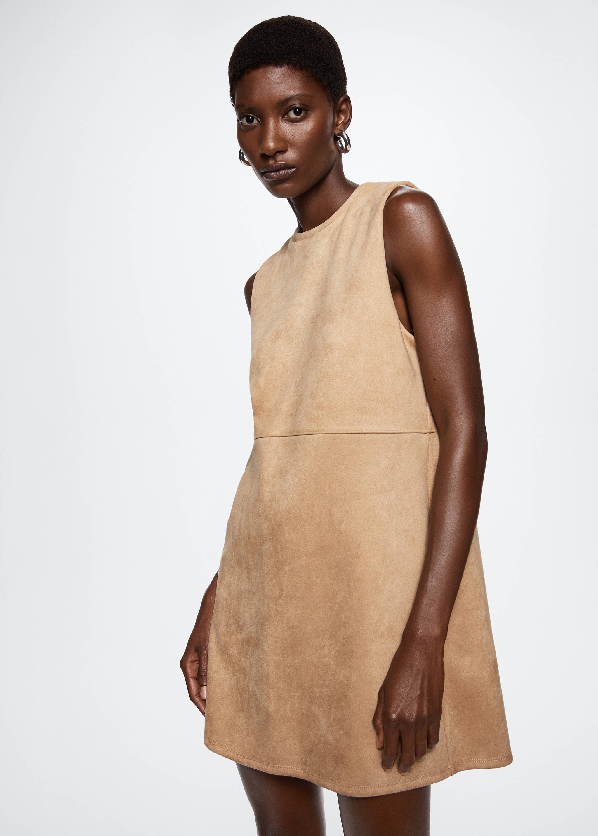 Straight suede dress - Medium plane