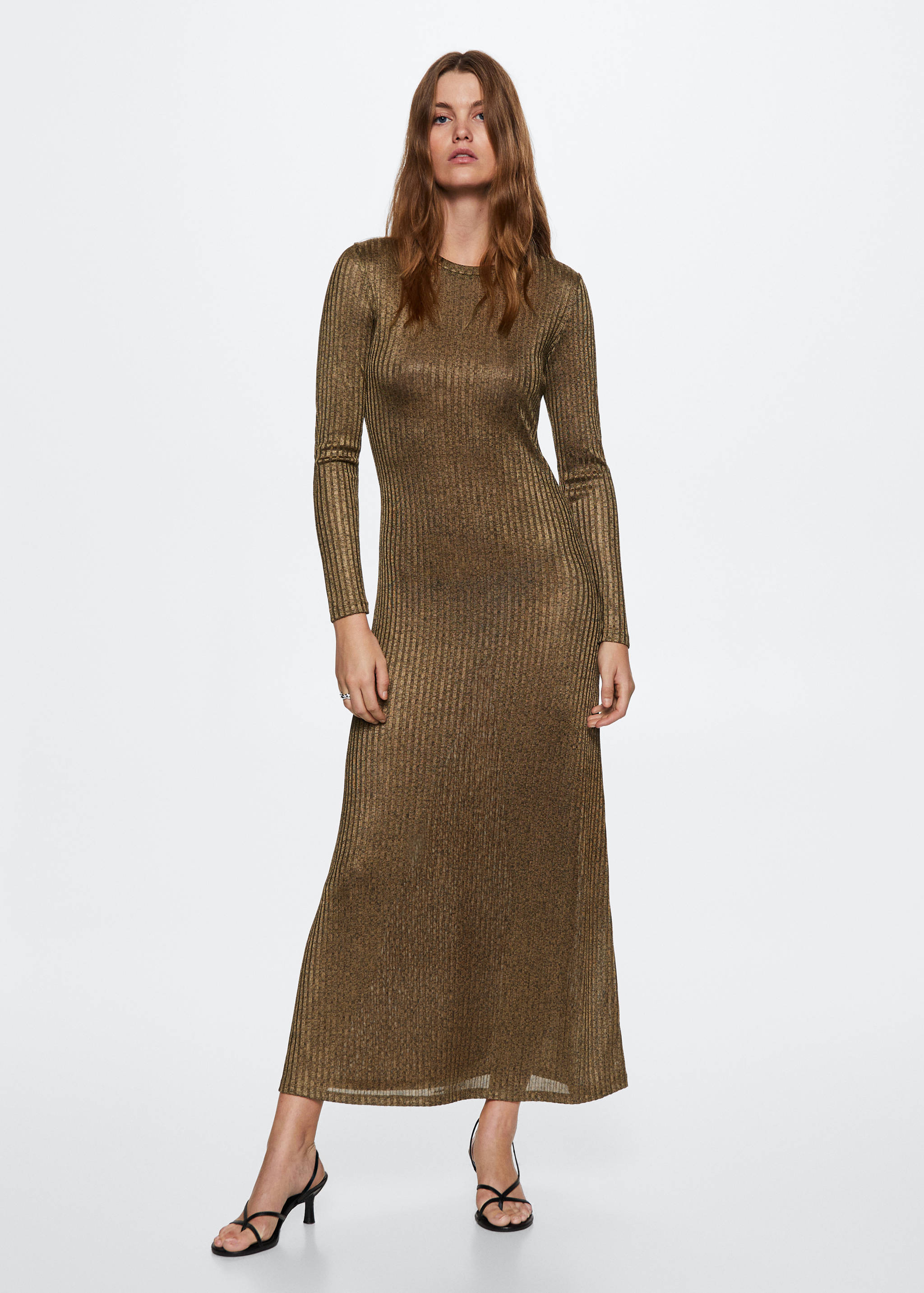 Ribbed long dress - General plane