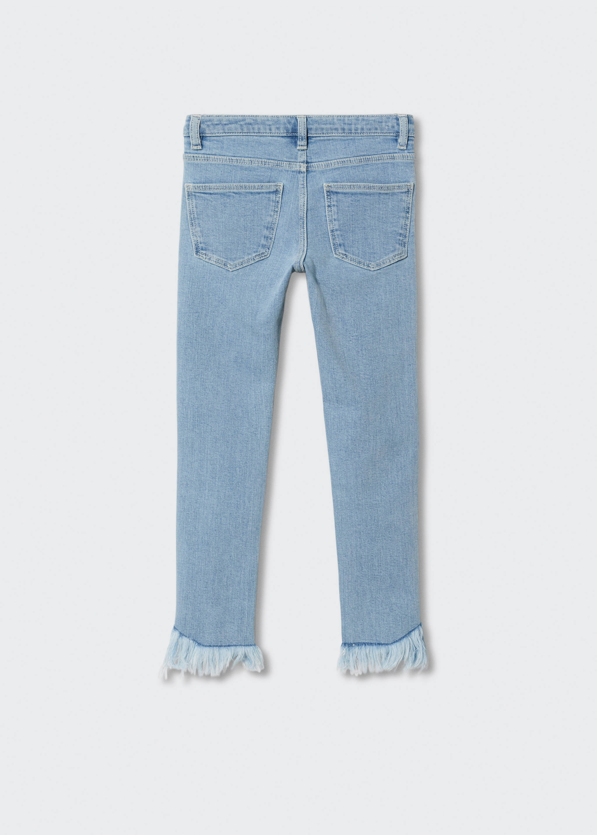 Skinny jeans with frayed hem  - Reverse of the article