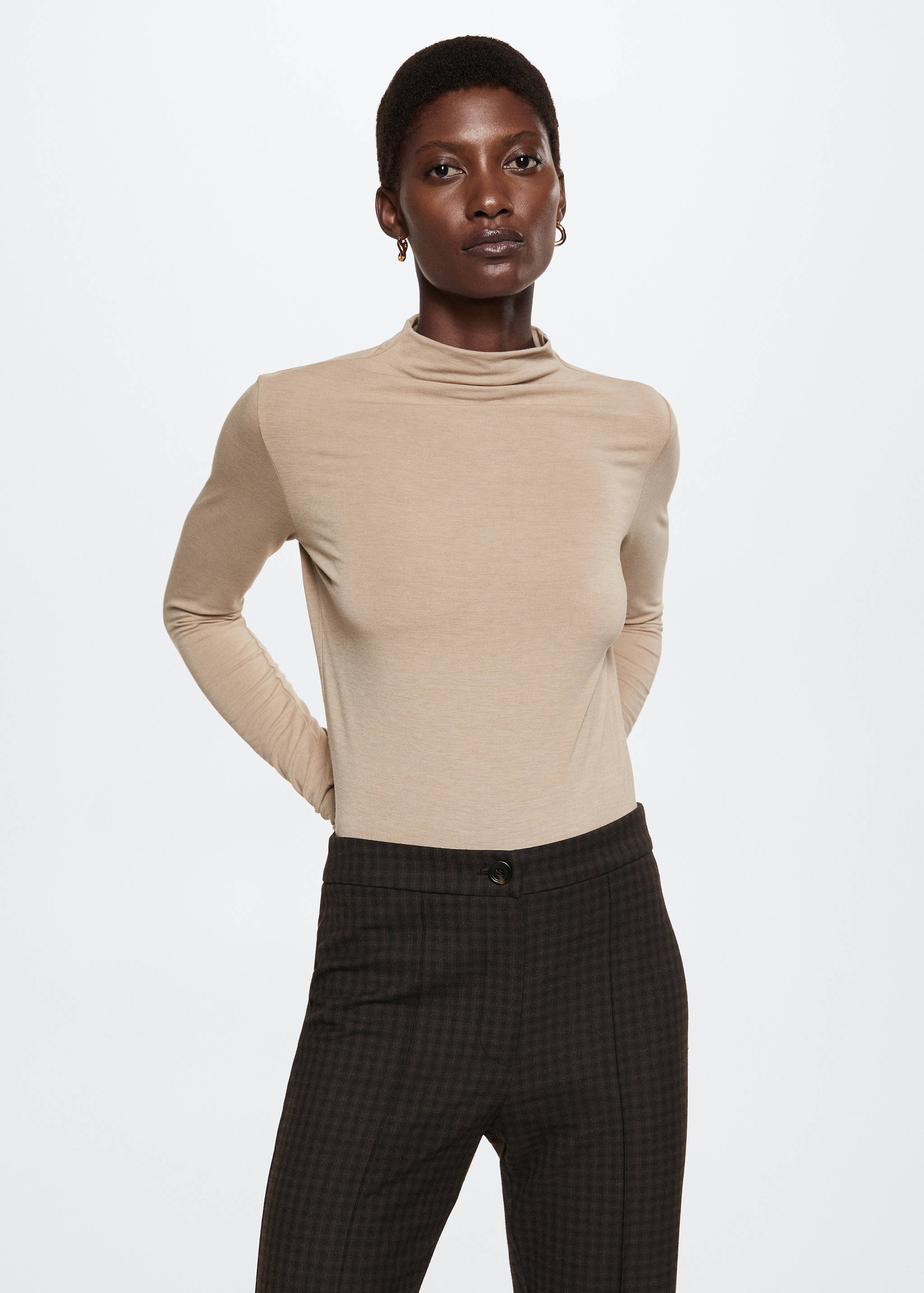 Kick flared check trousers - Details of the article 4