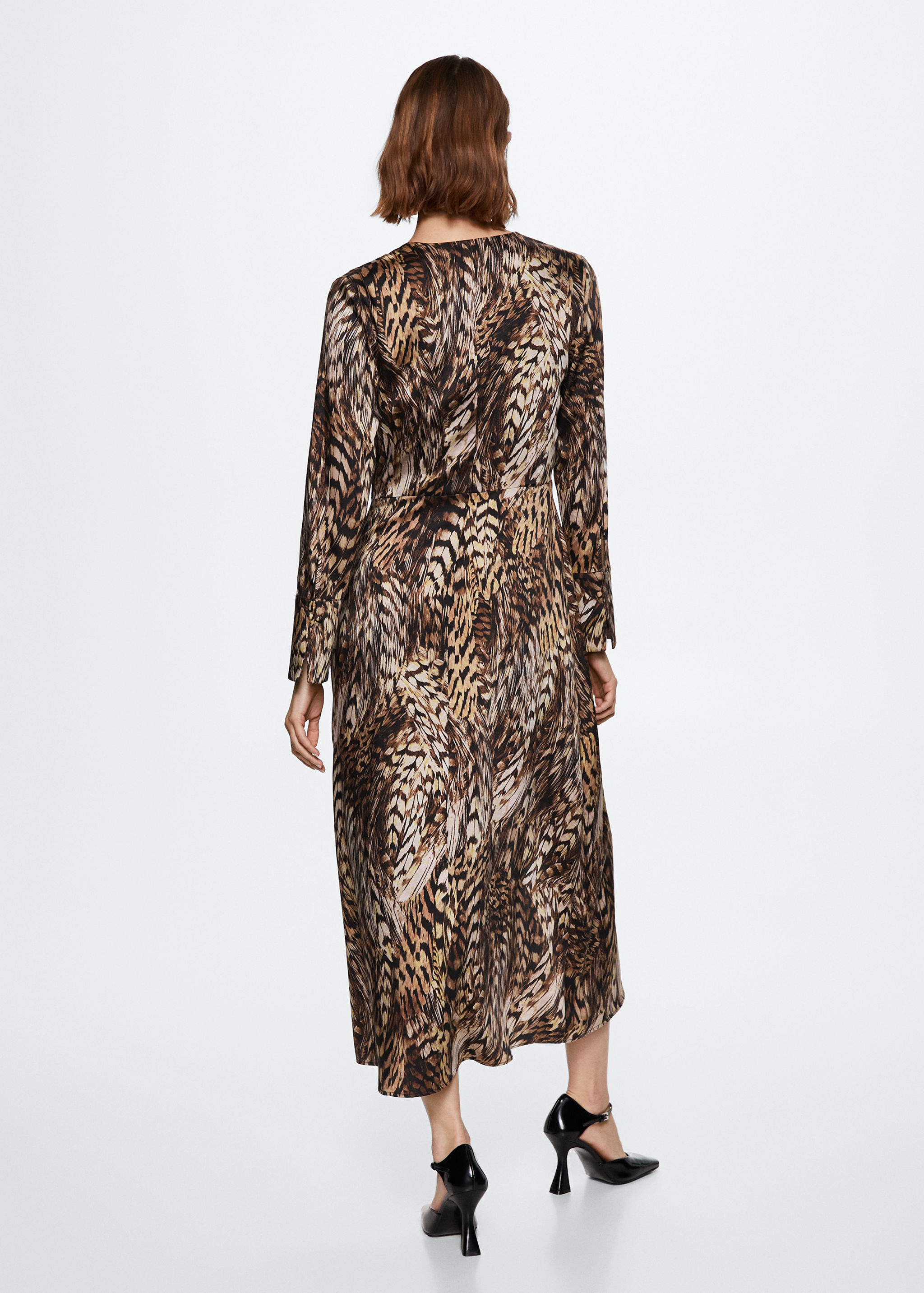 Vestit fluid animal print - Revers de l'article