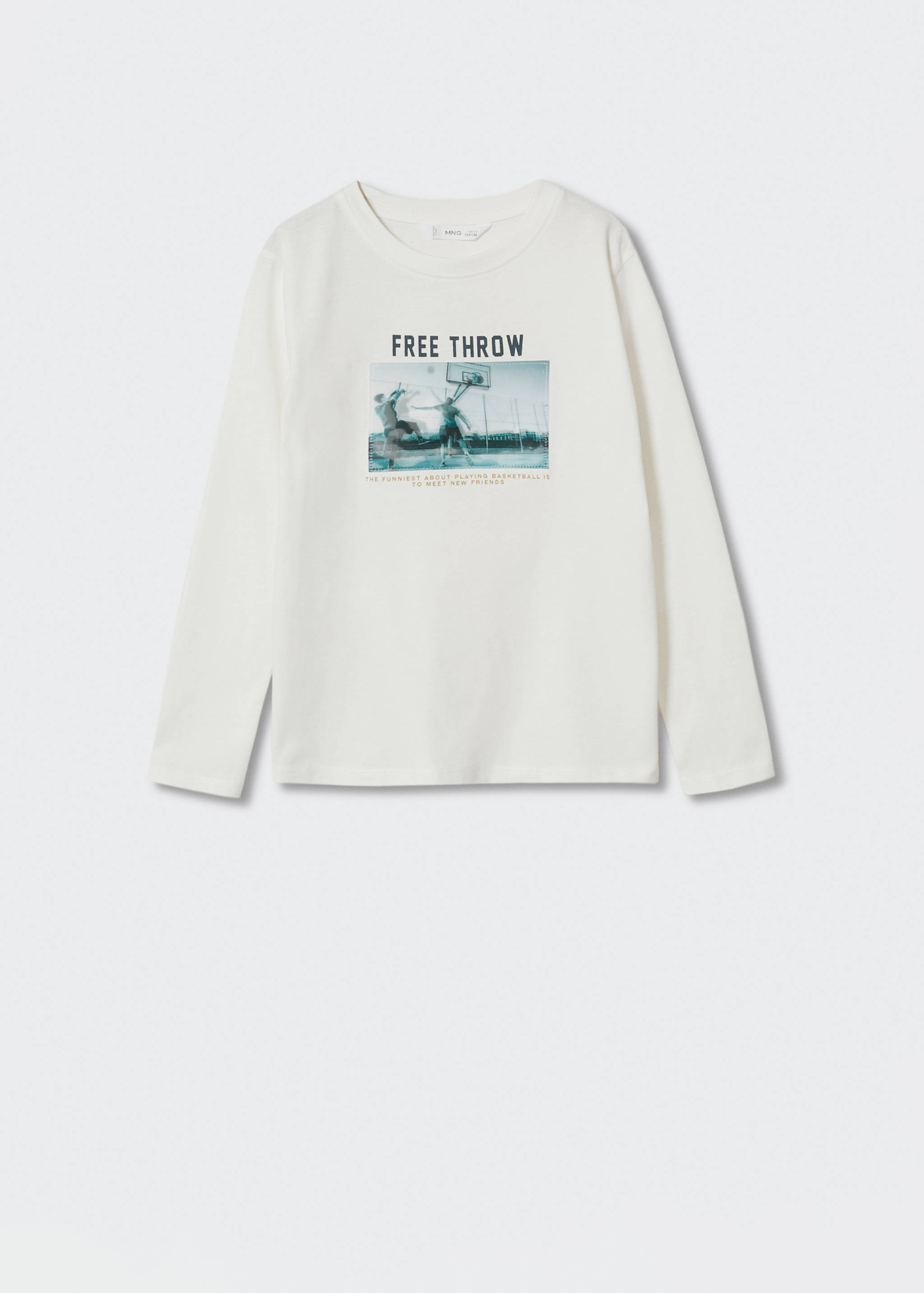 Printed cotton-blend t-shirt - Article without model