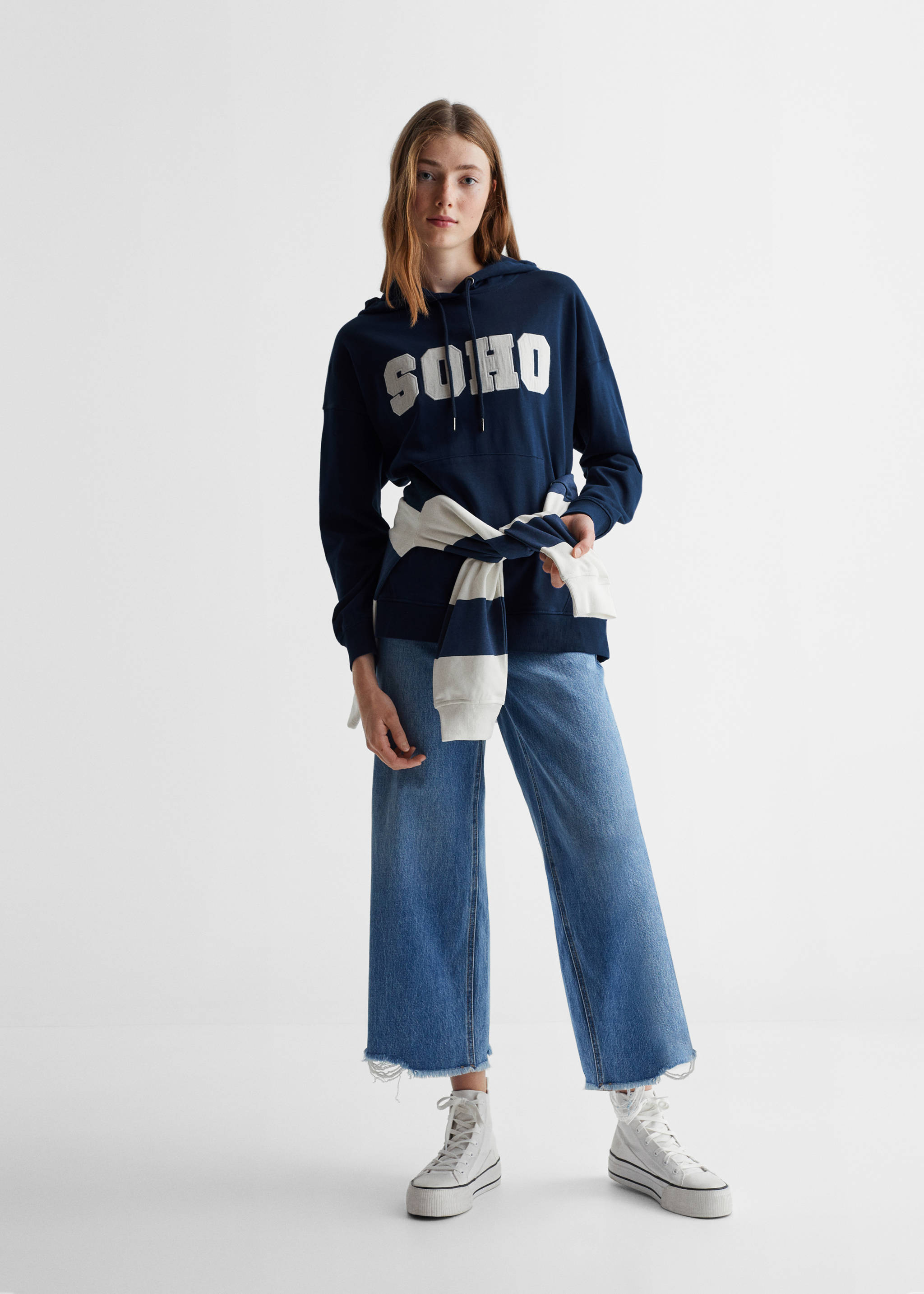 Sudadera mensaje textura - Plano general