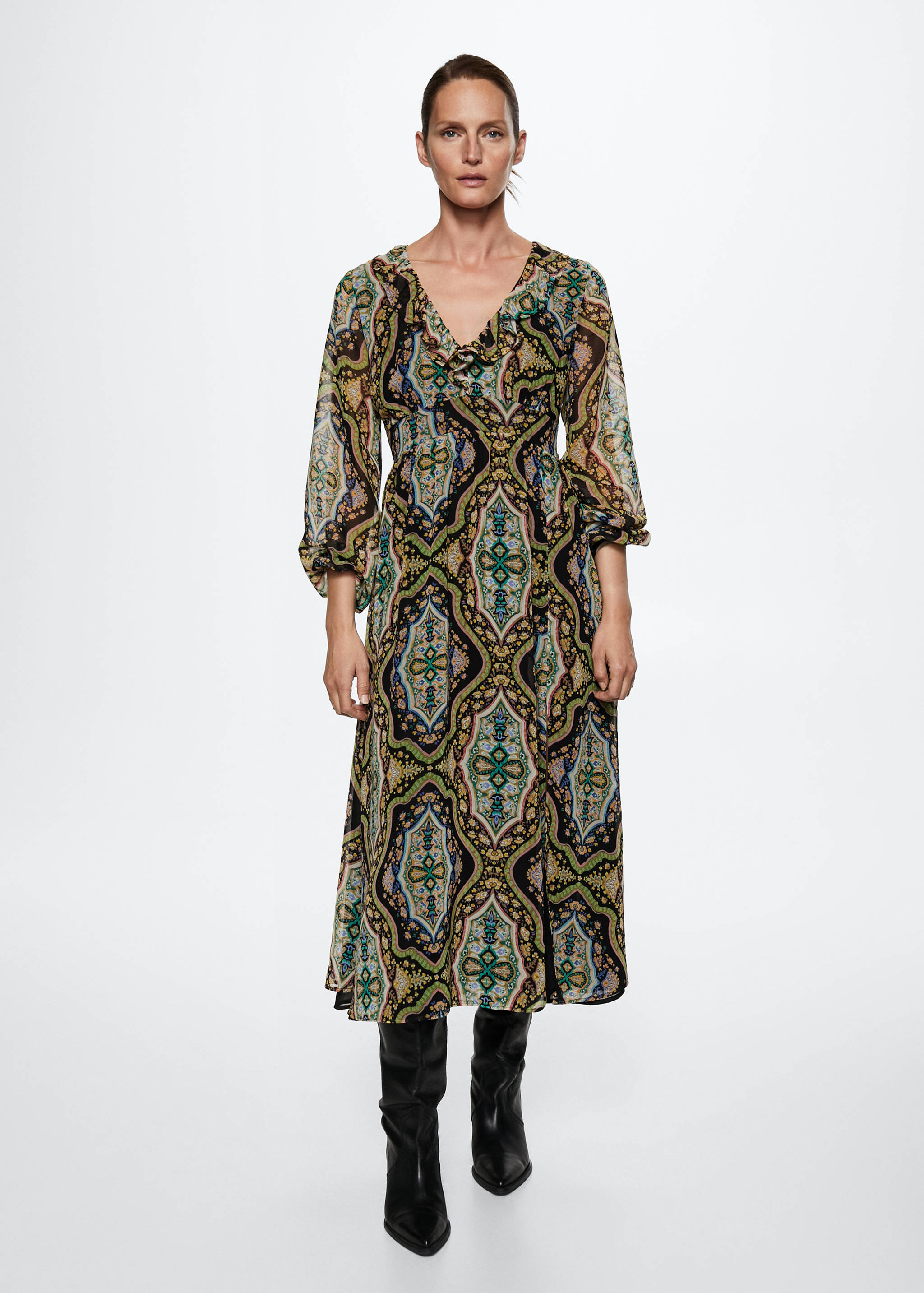 Baroque print dress - General plane