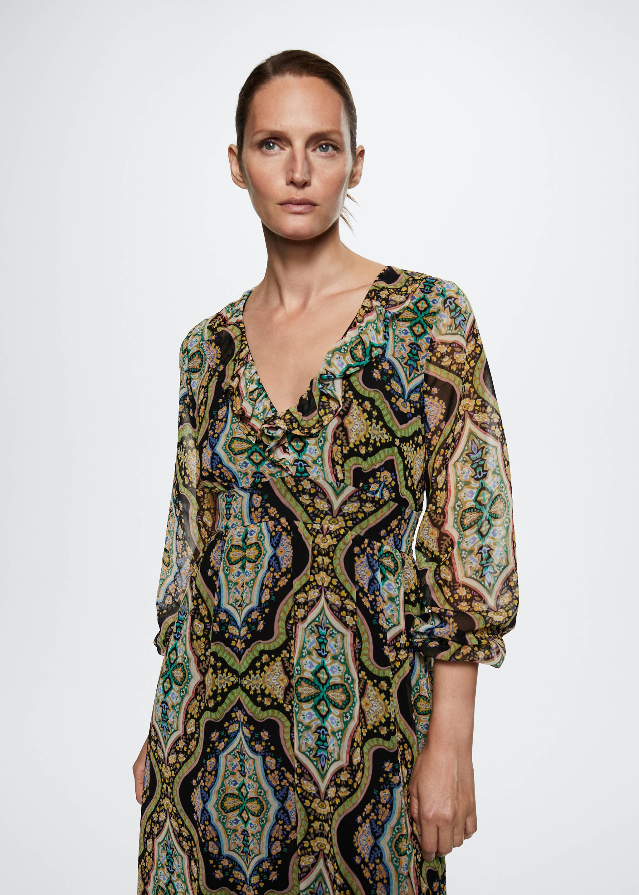 Baroque print dress - Medium plane