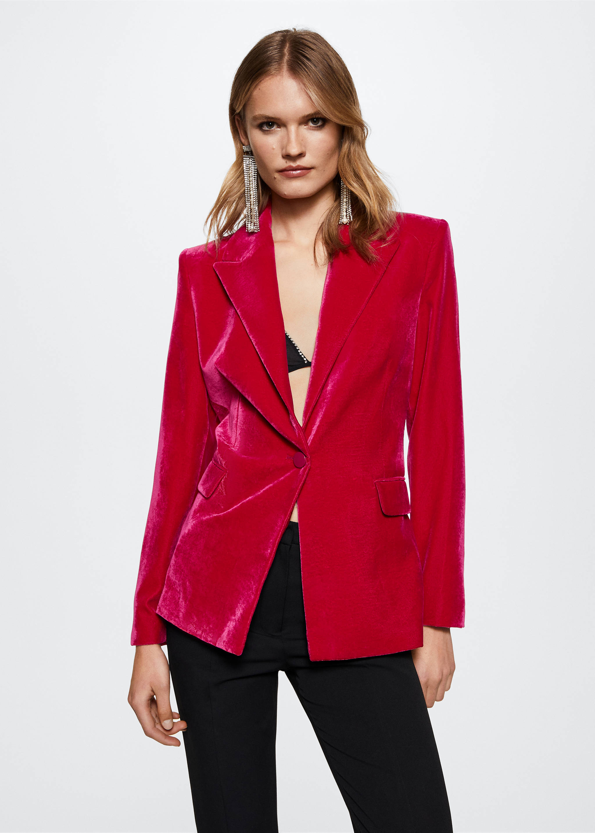 Velvet suit blazer - Medium plane