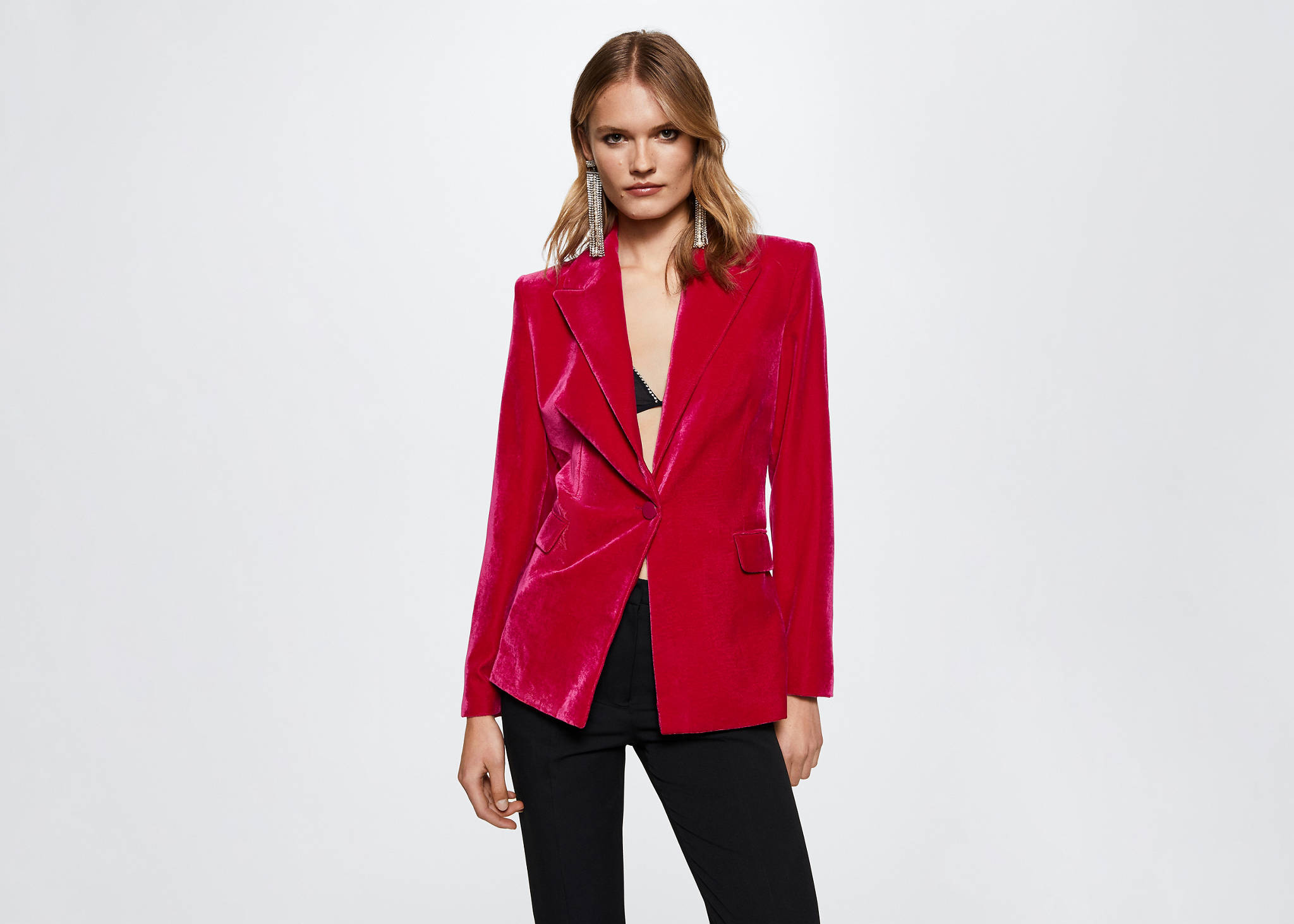 Velvet suit blazer - Panoramic plane
