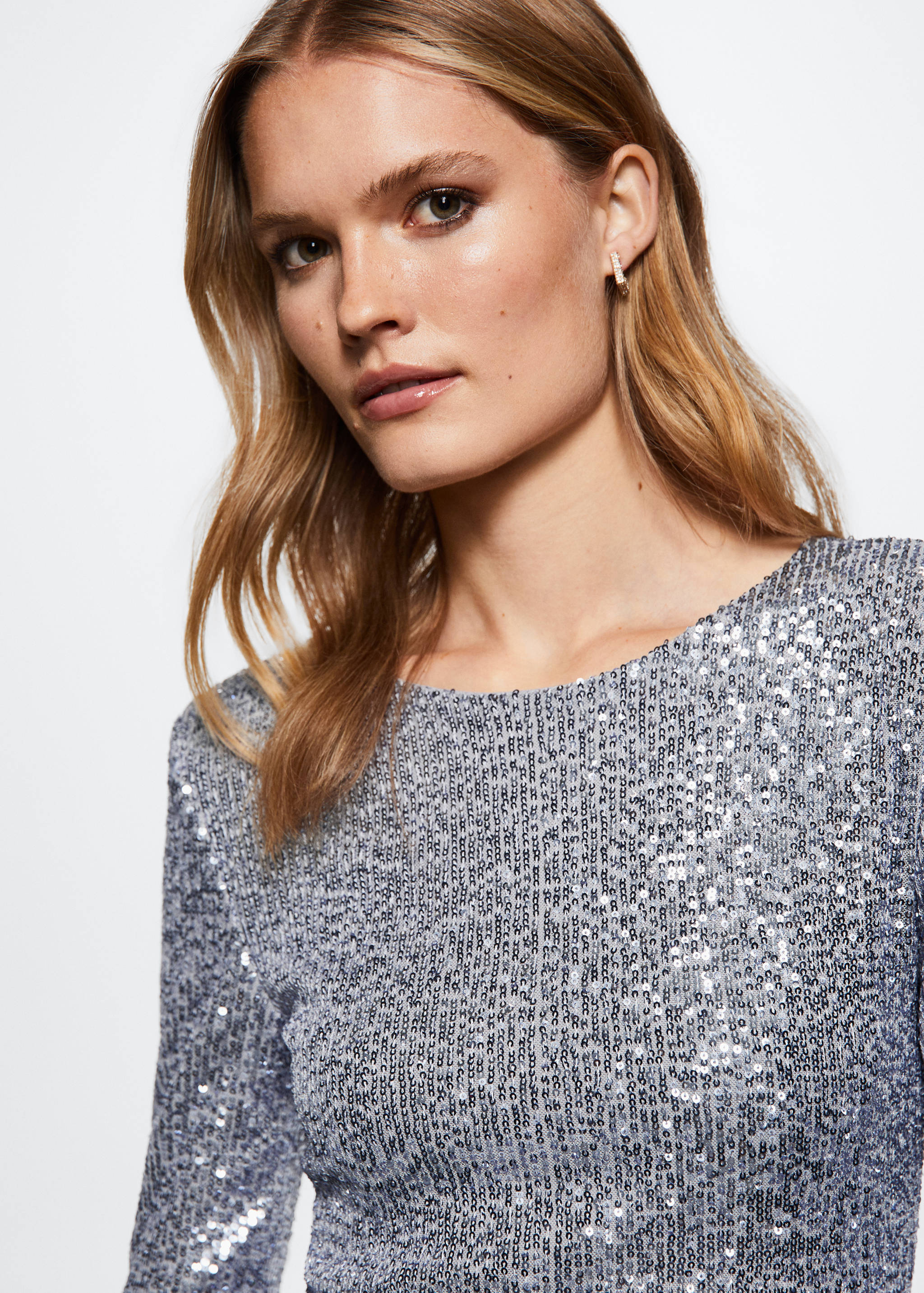 Long-sleeved sequin dress - Details of the article 1