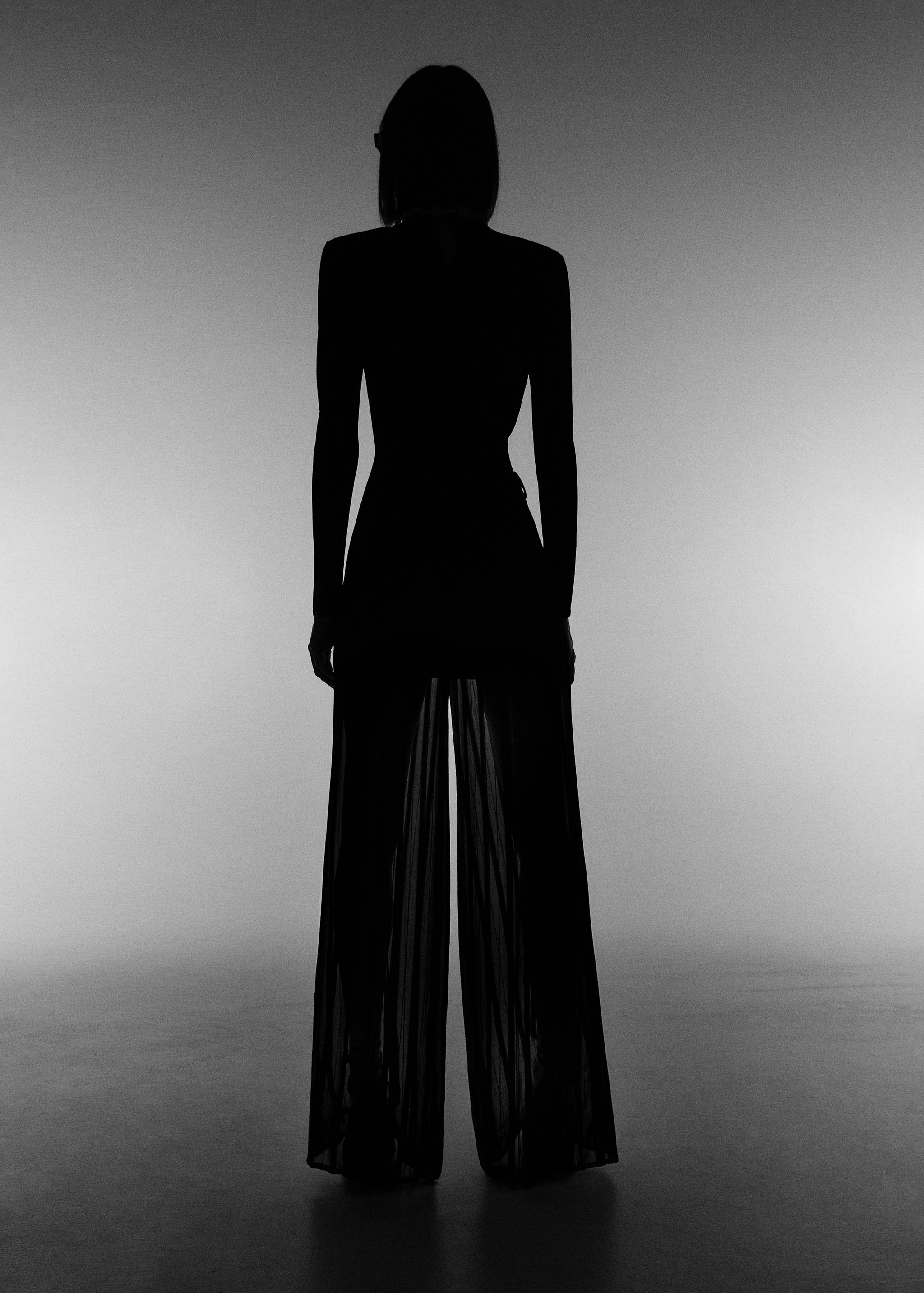 Semi-transparent pinstripe trousers - Details of the article 7