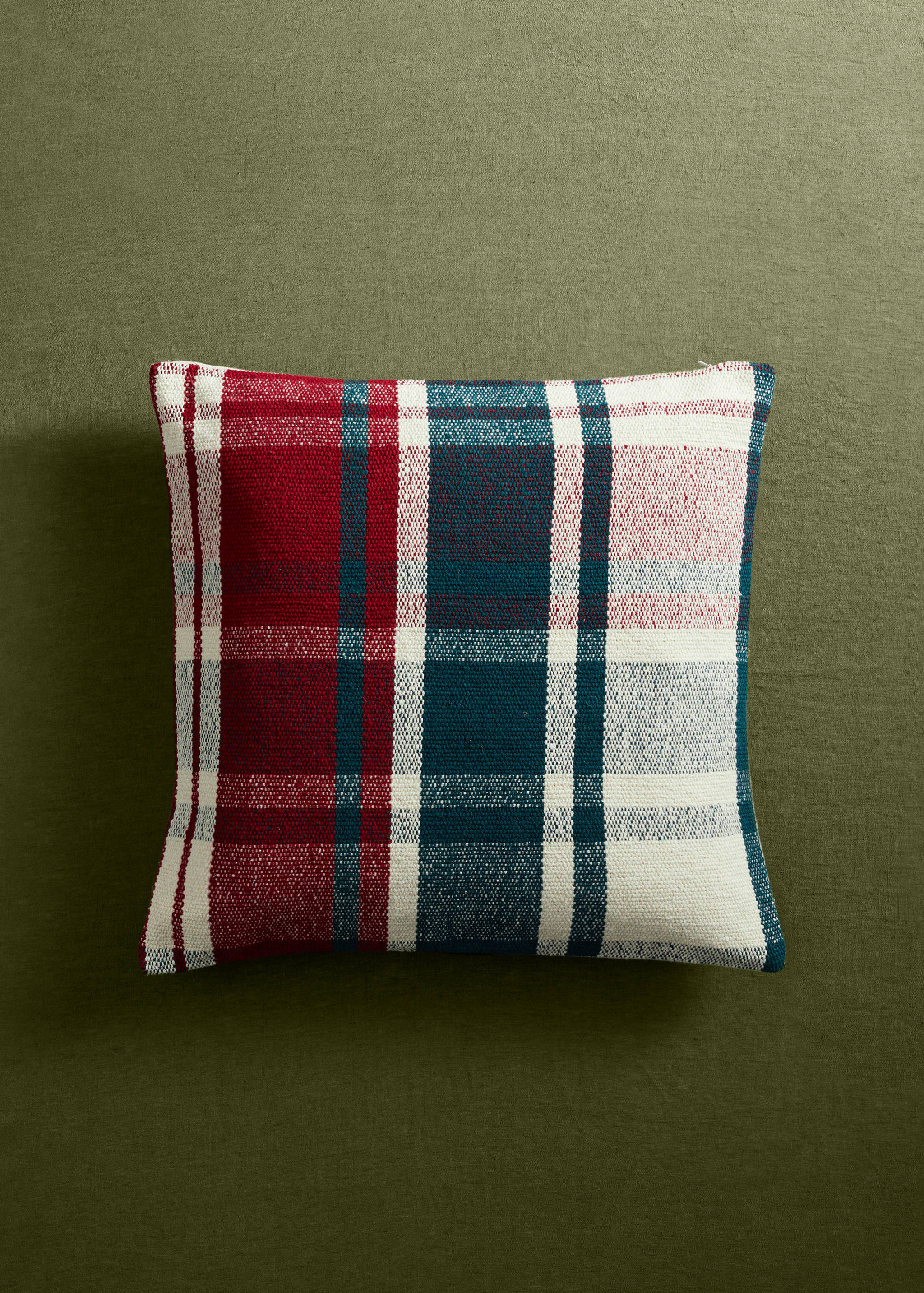 Check cotton cushion cover 45x45cm - Details of the article 7
