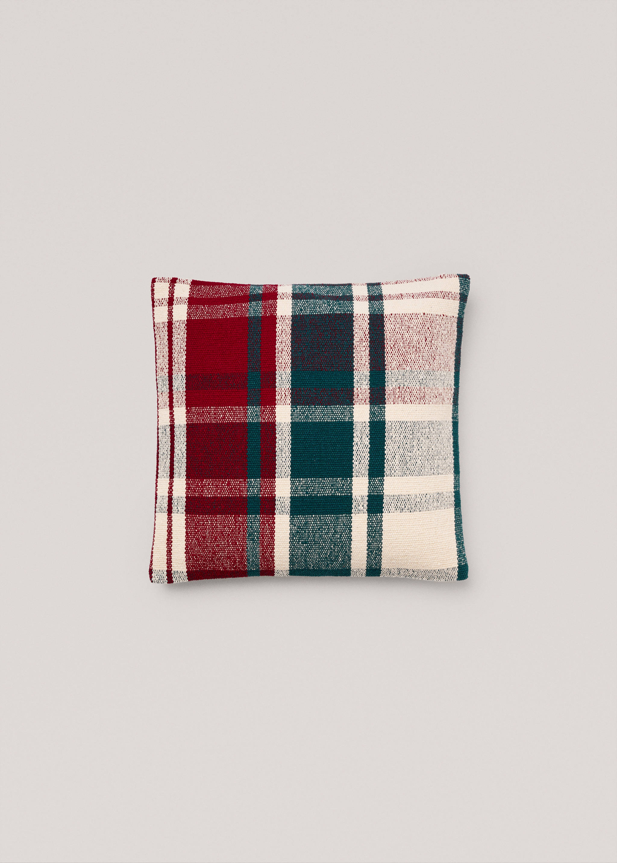 Check cotton cushion cover 45x45cm - Article without model