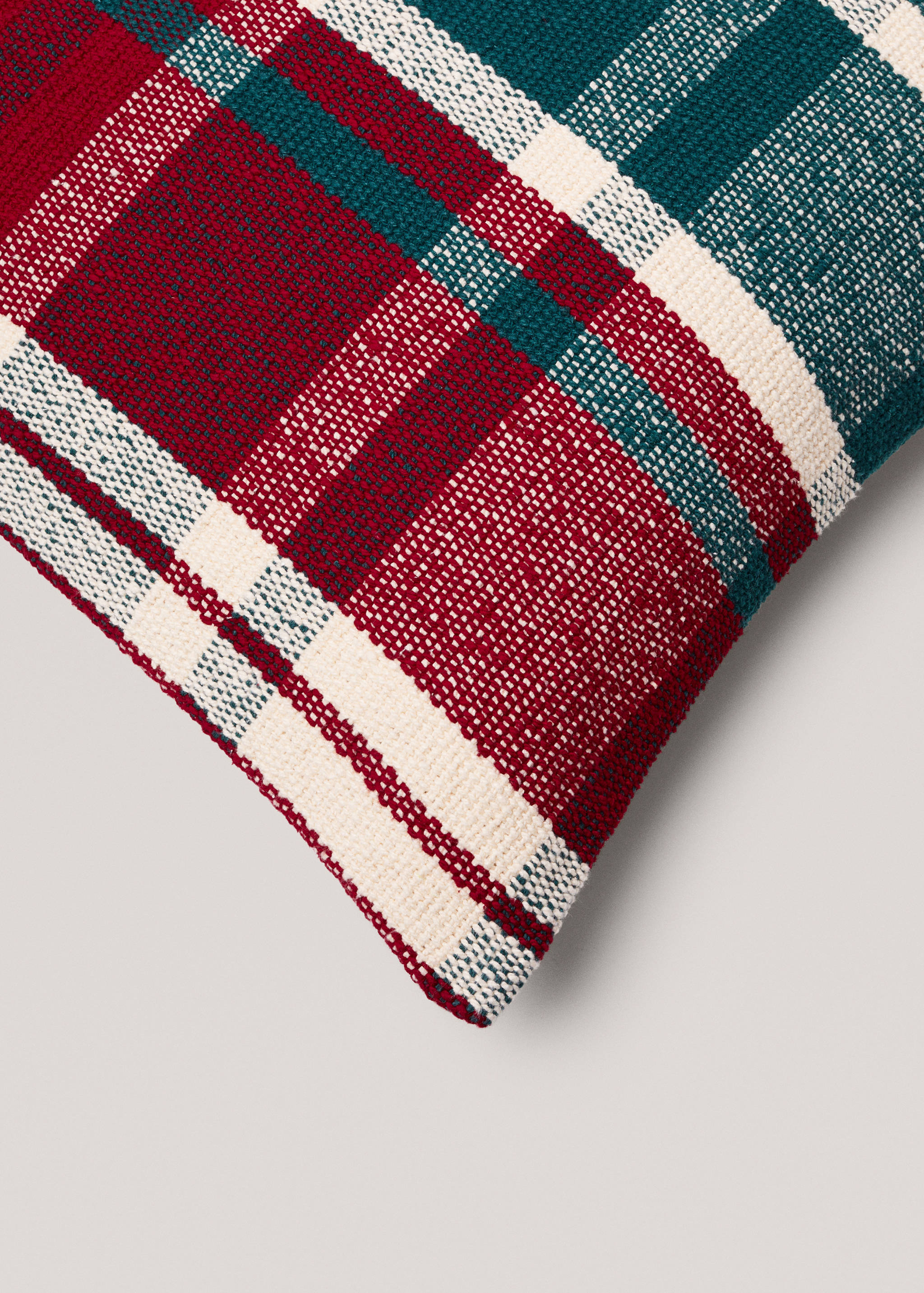 Check cotton cushion cover 45x45cm - Details of the article 2