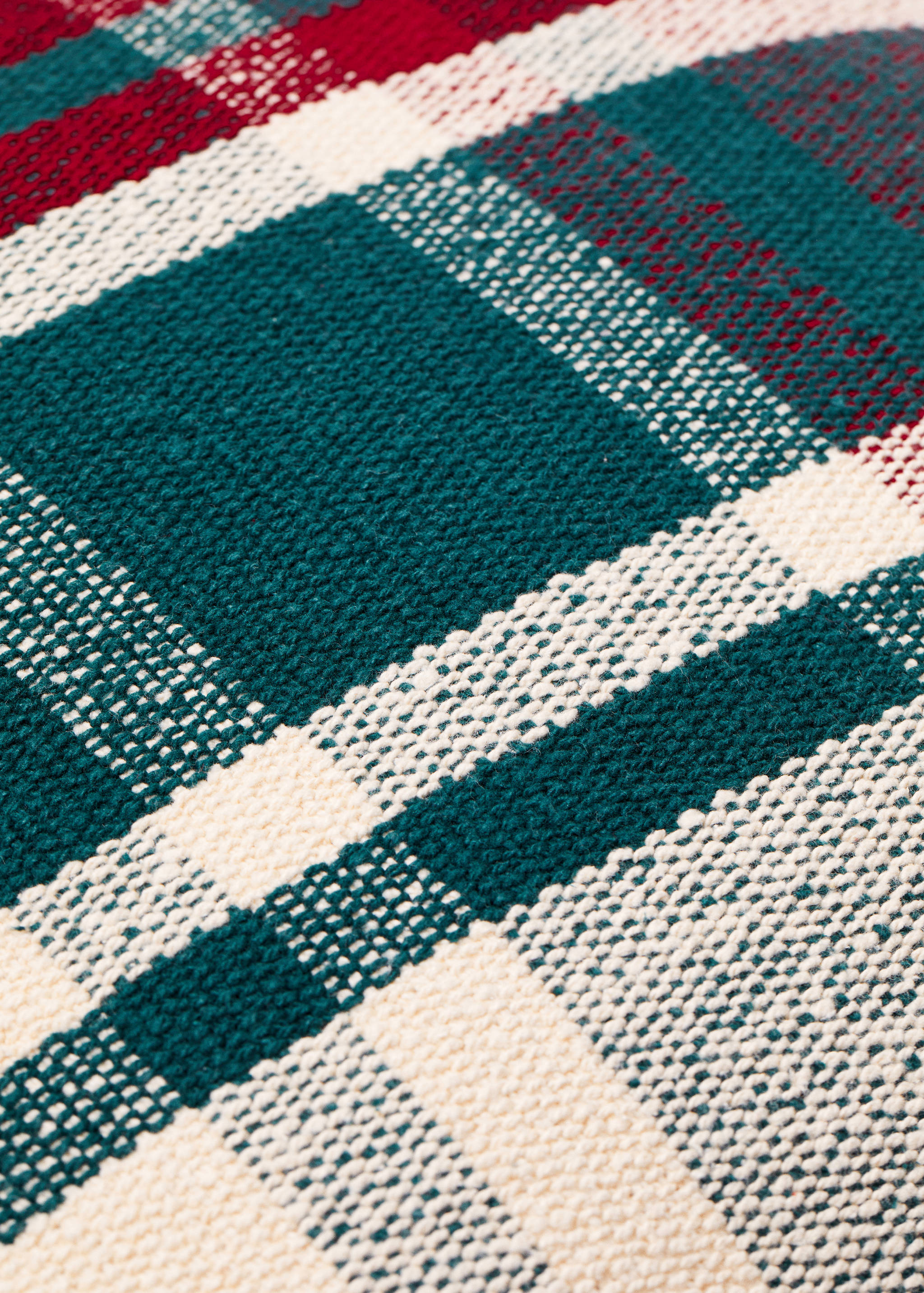 Check cotton cushion cover 45x45cm - Details of the article 3