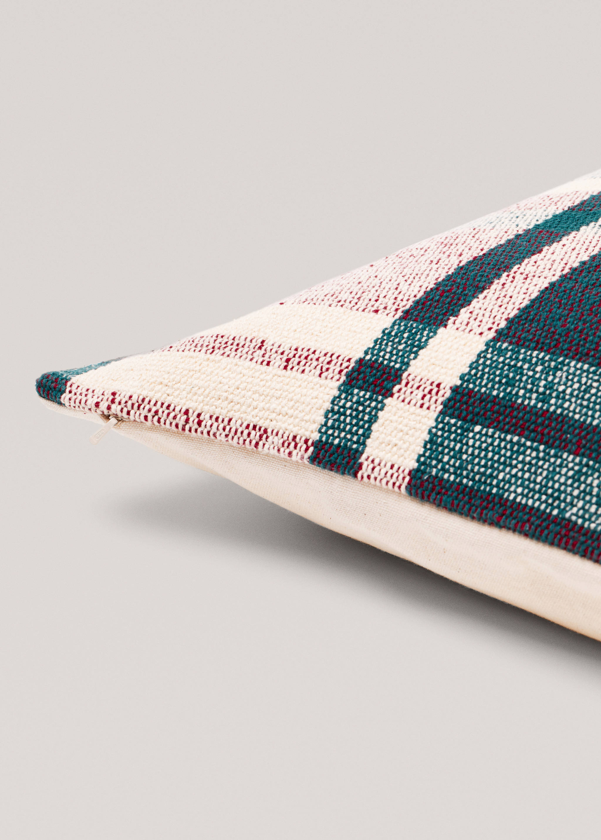 Check cotton cushion cover 45x45cm - Details of the article 4