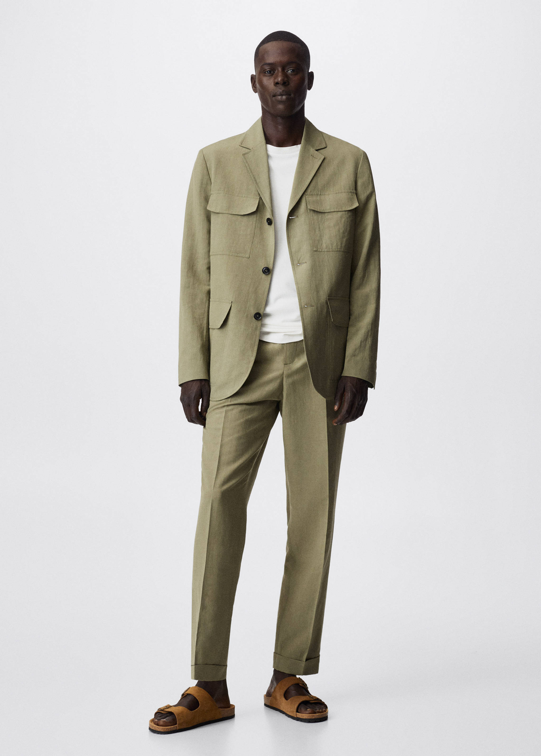 Americana lino bolsillos - Plano general