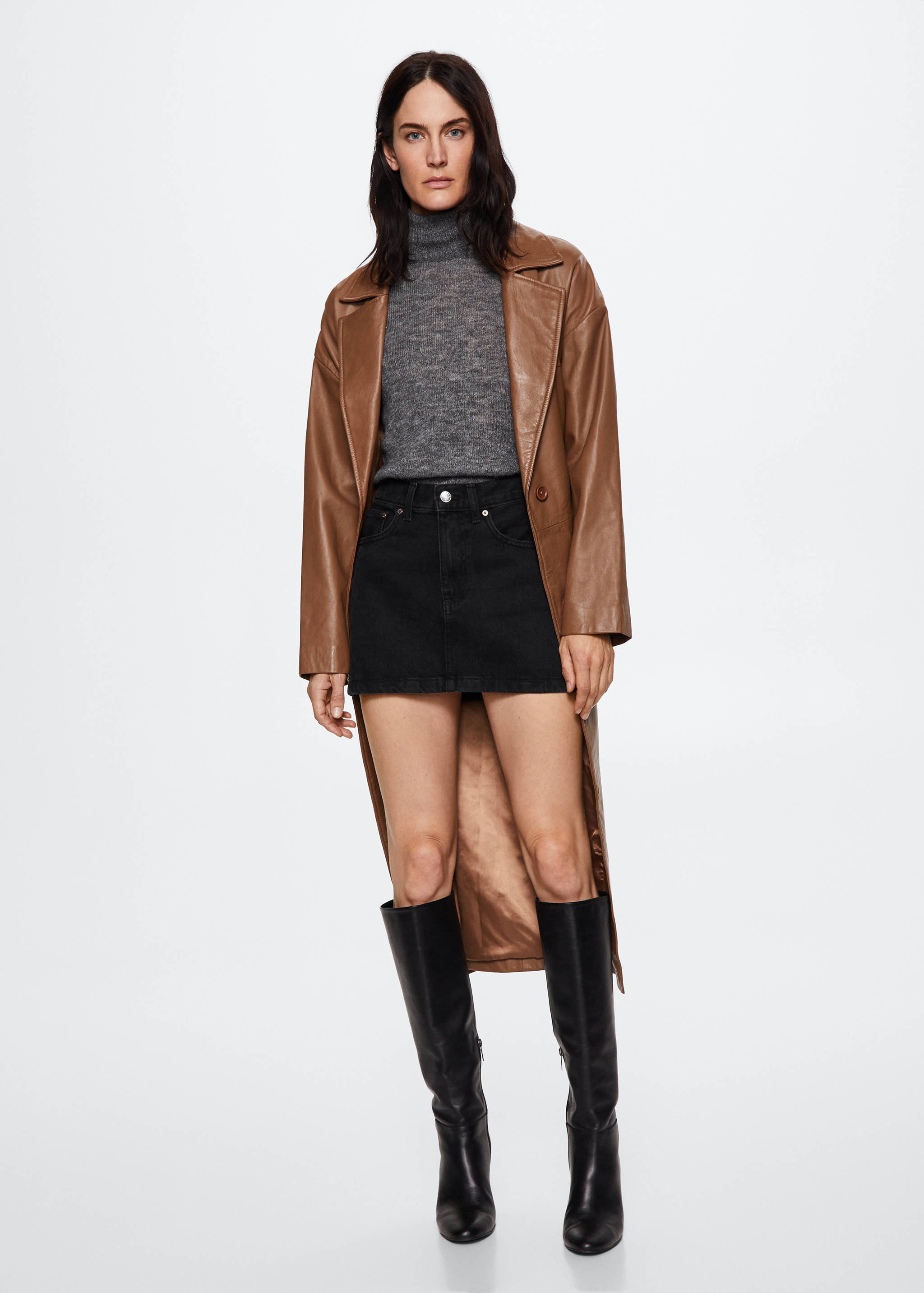 Denim miniskirt - General plane