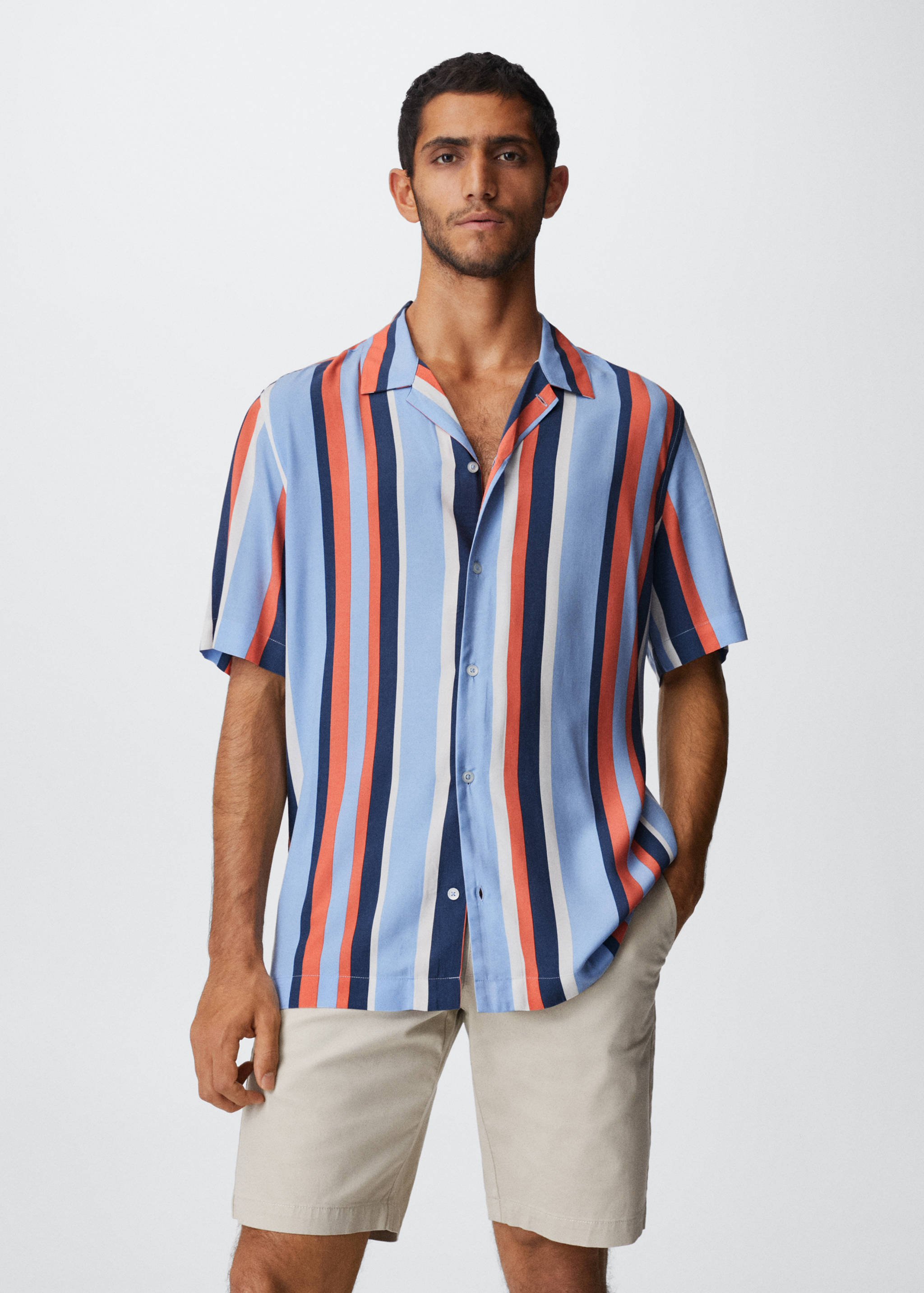 Camisa fluida ratlles - Pla mig