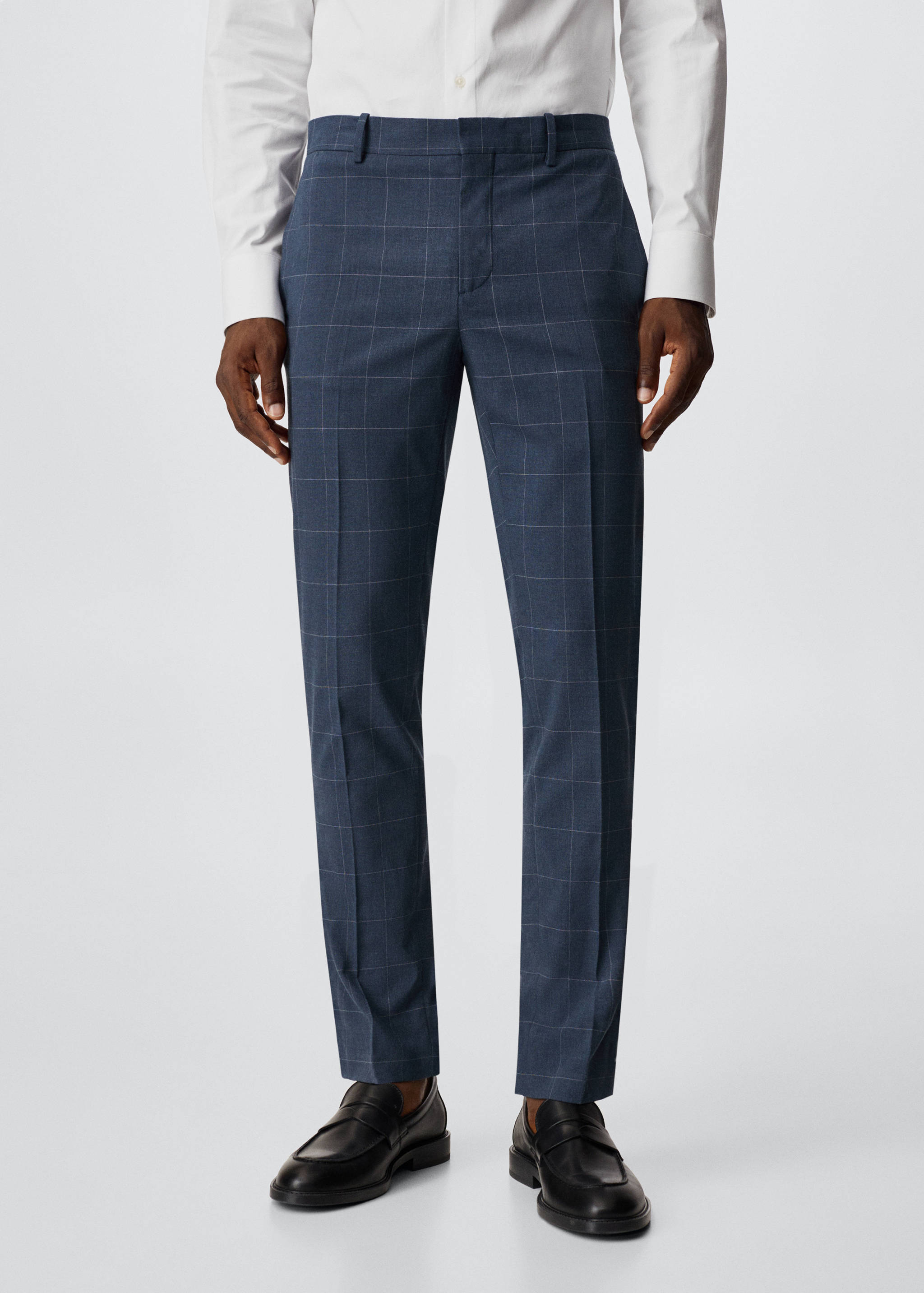 Super slim fit suit trousers - Medium plane