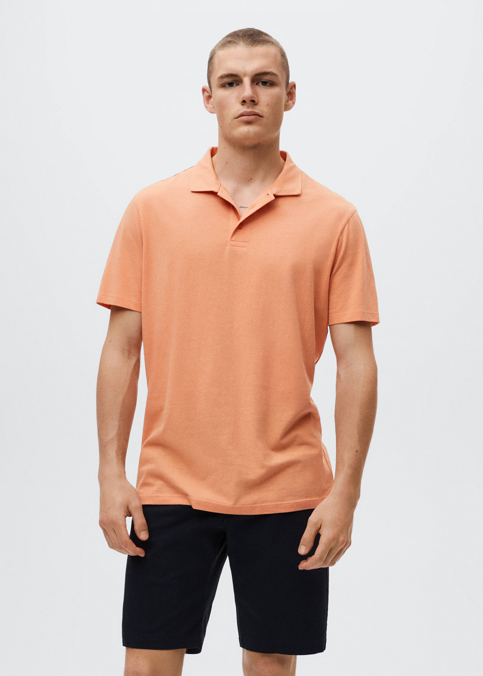 Lightweight cotton polo shirt - Medium plane