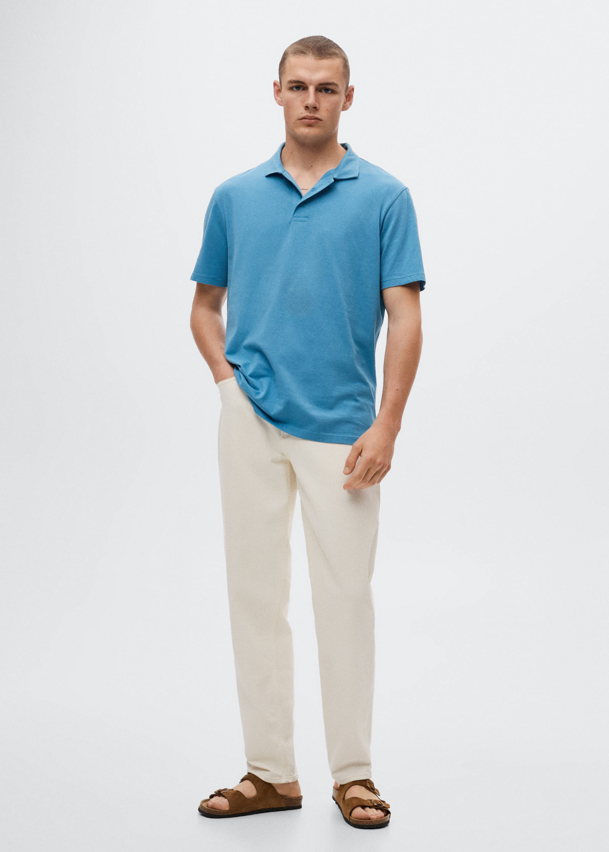 Lightweight cotton polo shirt - General plane