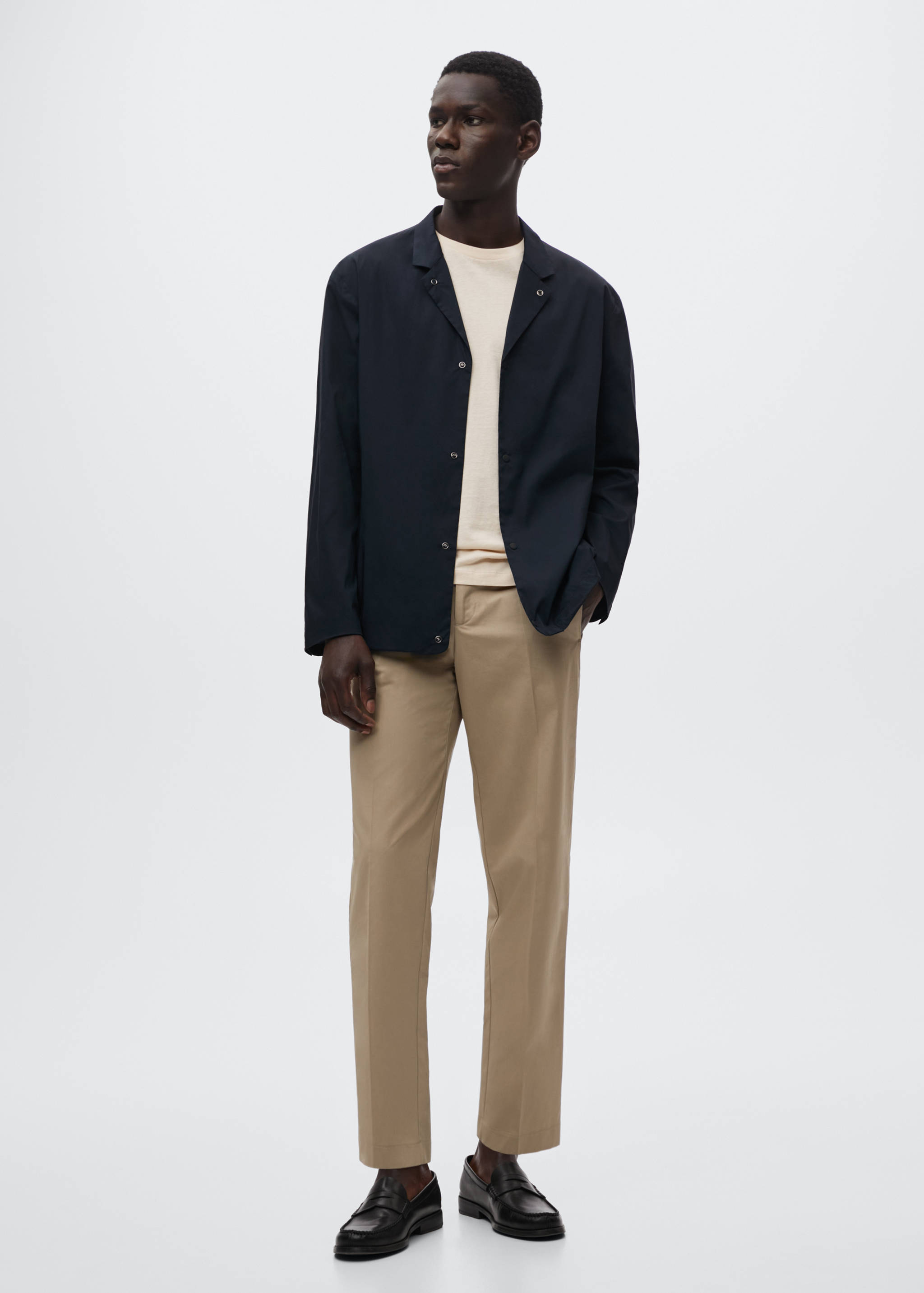 American collar cotton jacket - General plane