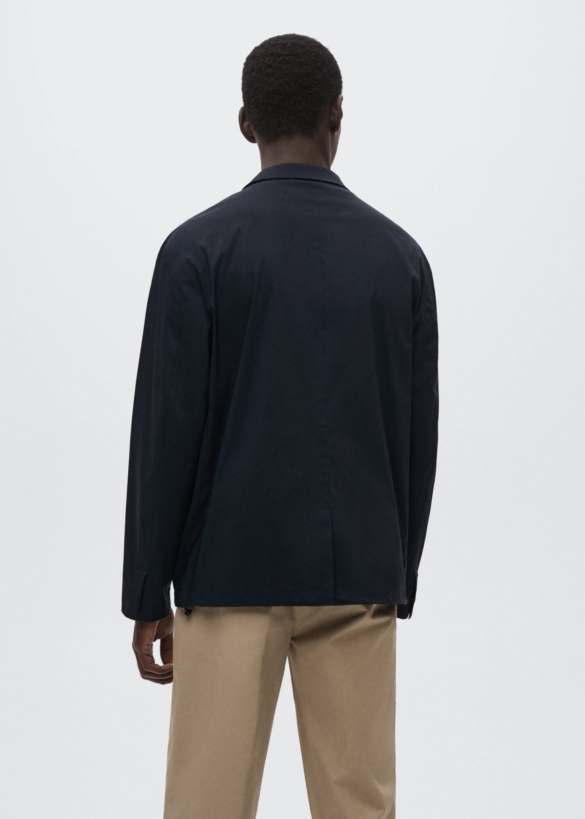 American collar cotton jacket - Reverse of the article