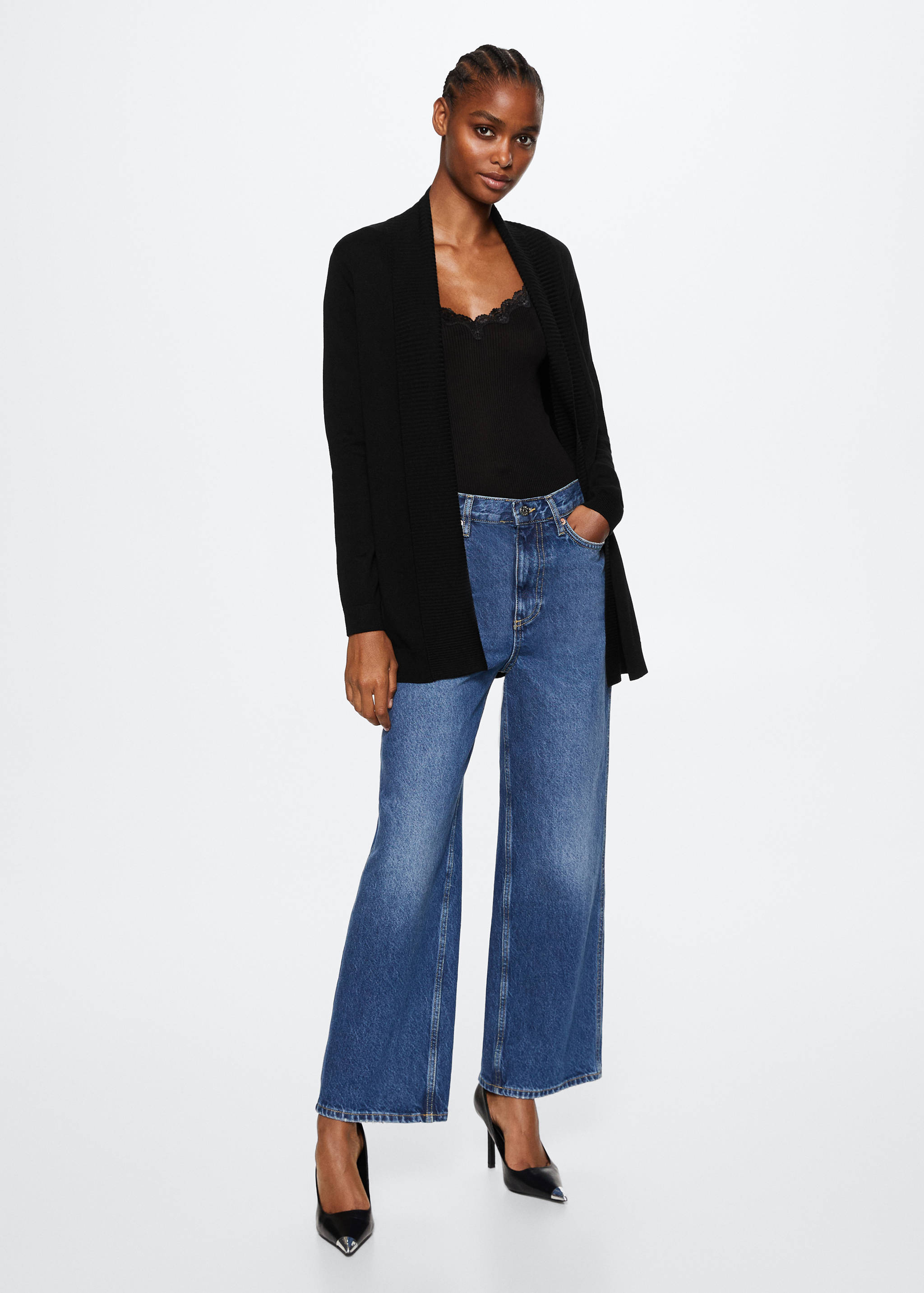 Fine-knit cardigan - General plane