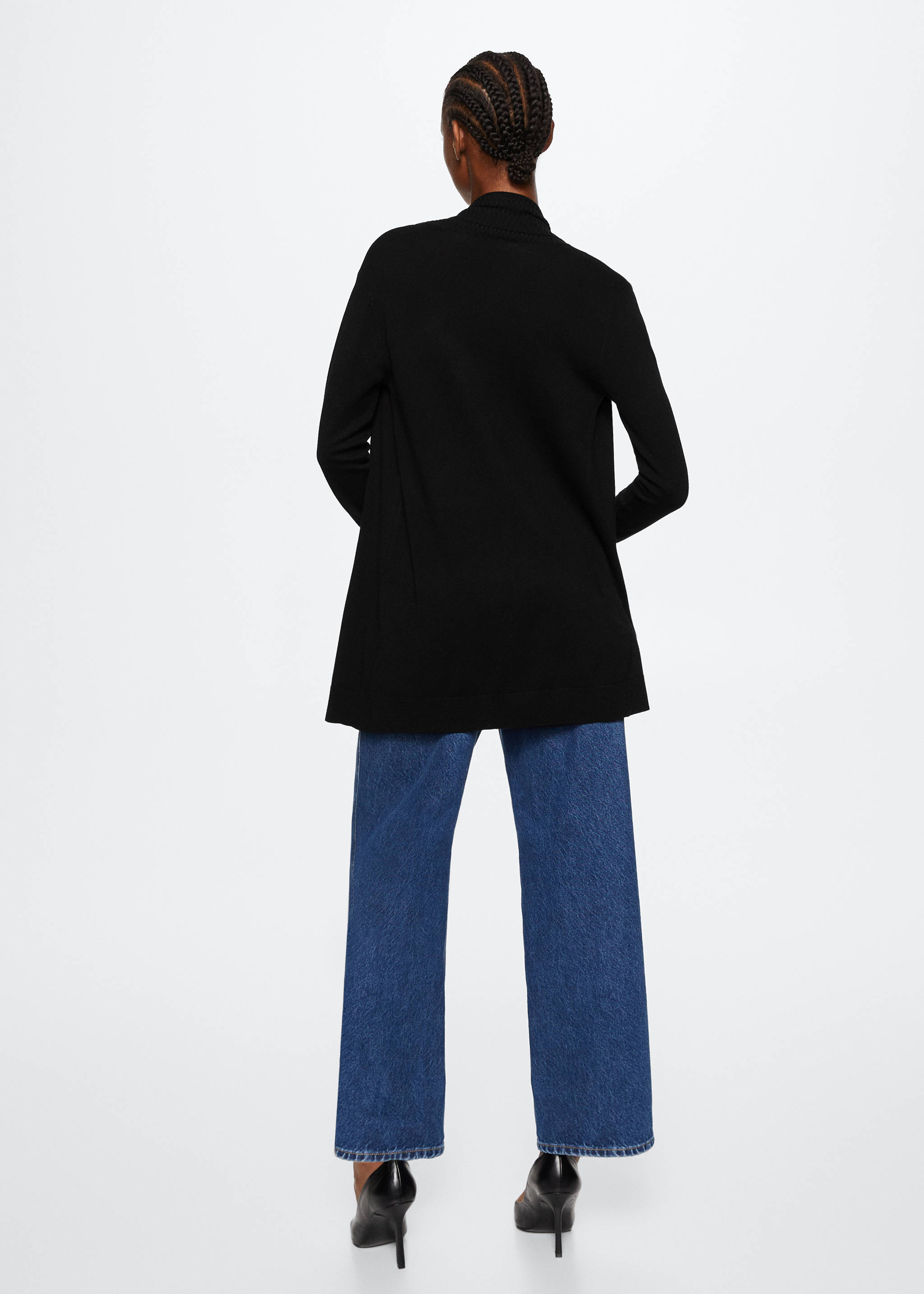 Fine-knit cardigan - Reverse of the article