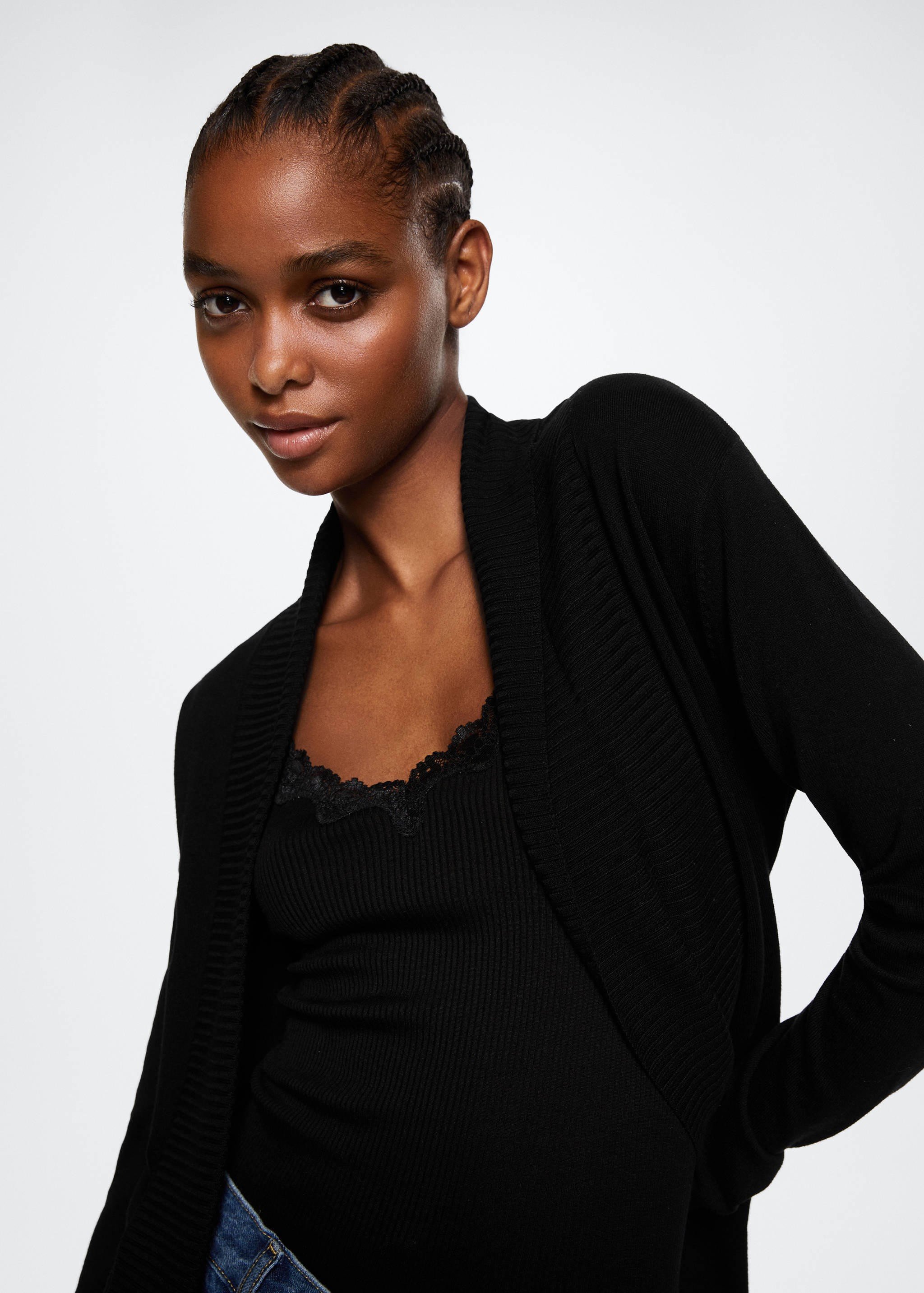 Fine-knit cardigan - Details of the article 4