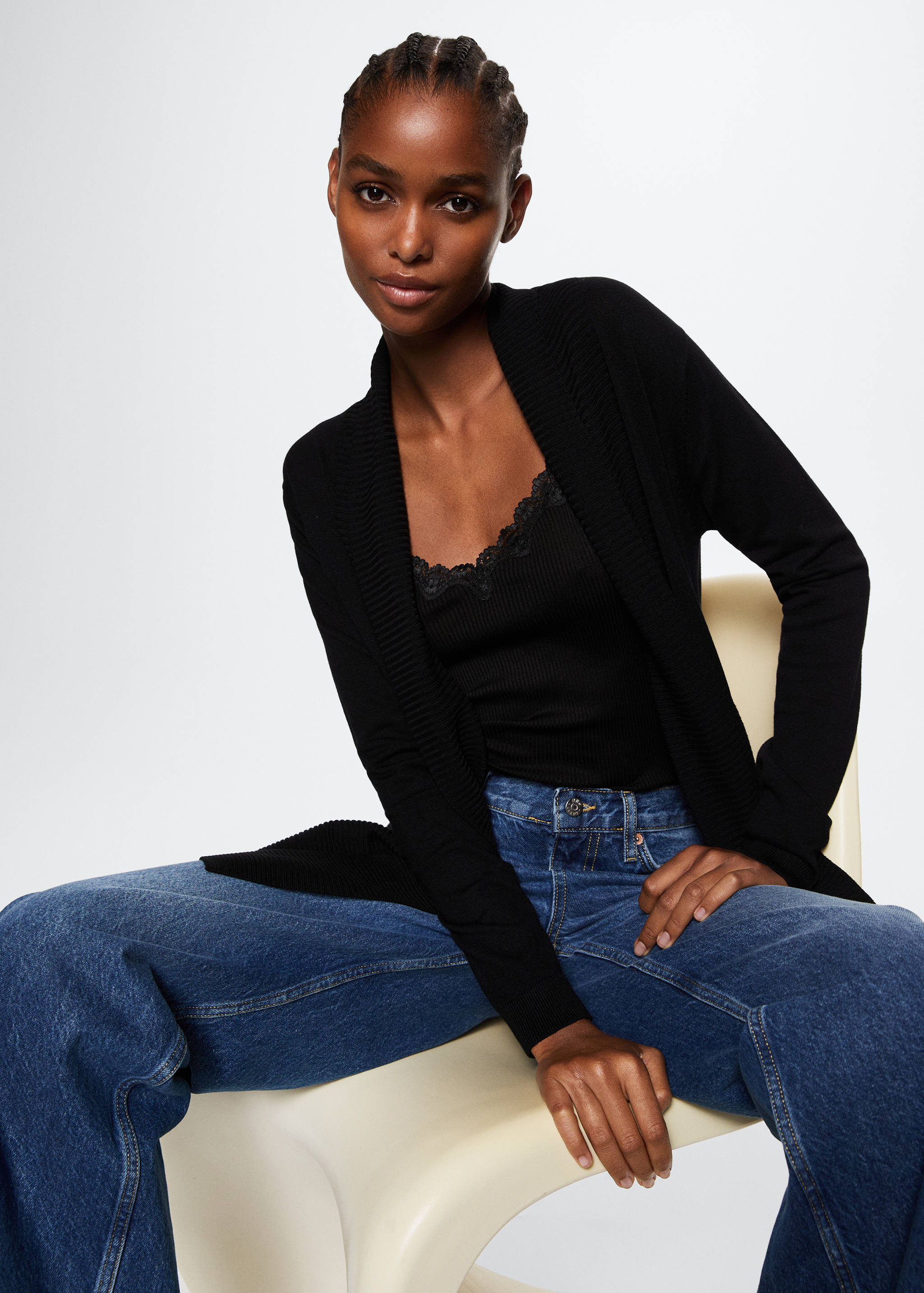 Fine-knit cardigan - Details of the article 2