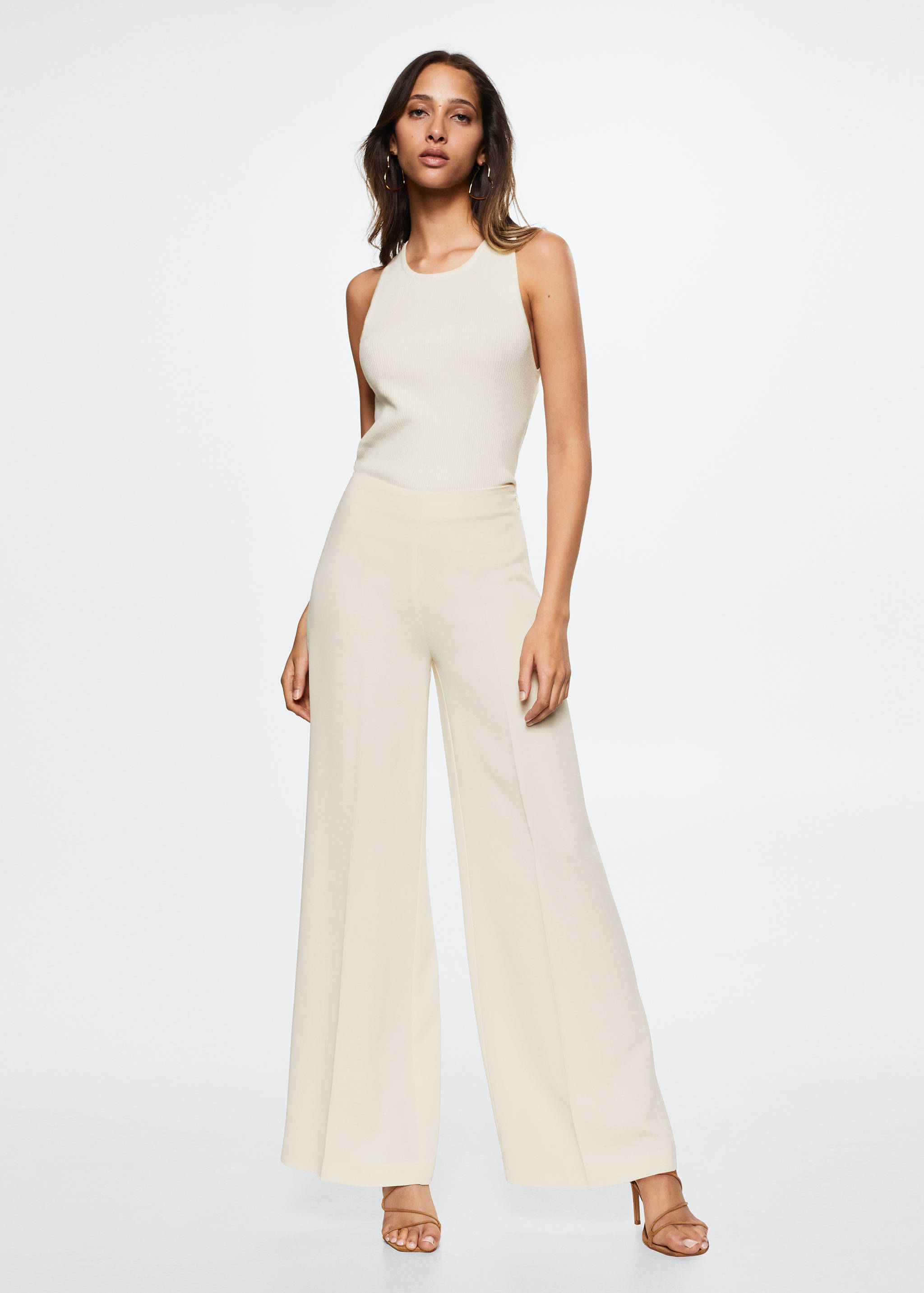 High-waist palazzo trousers - General plane