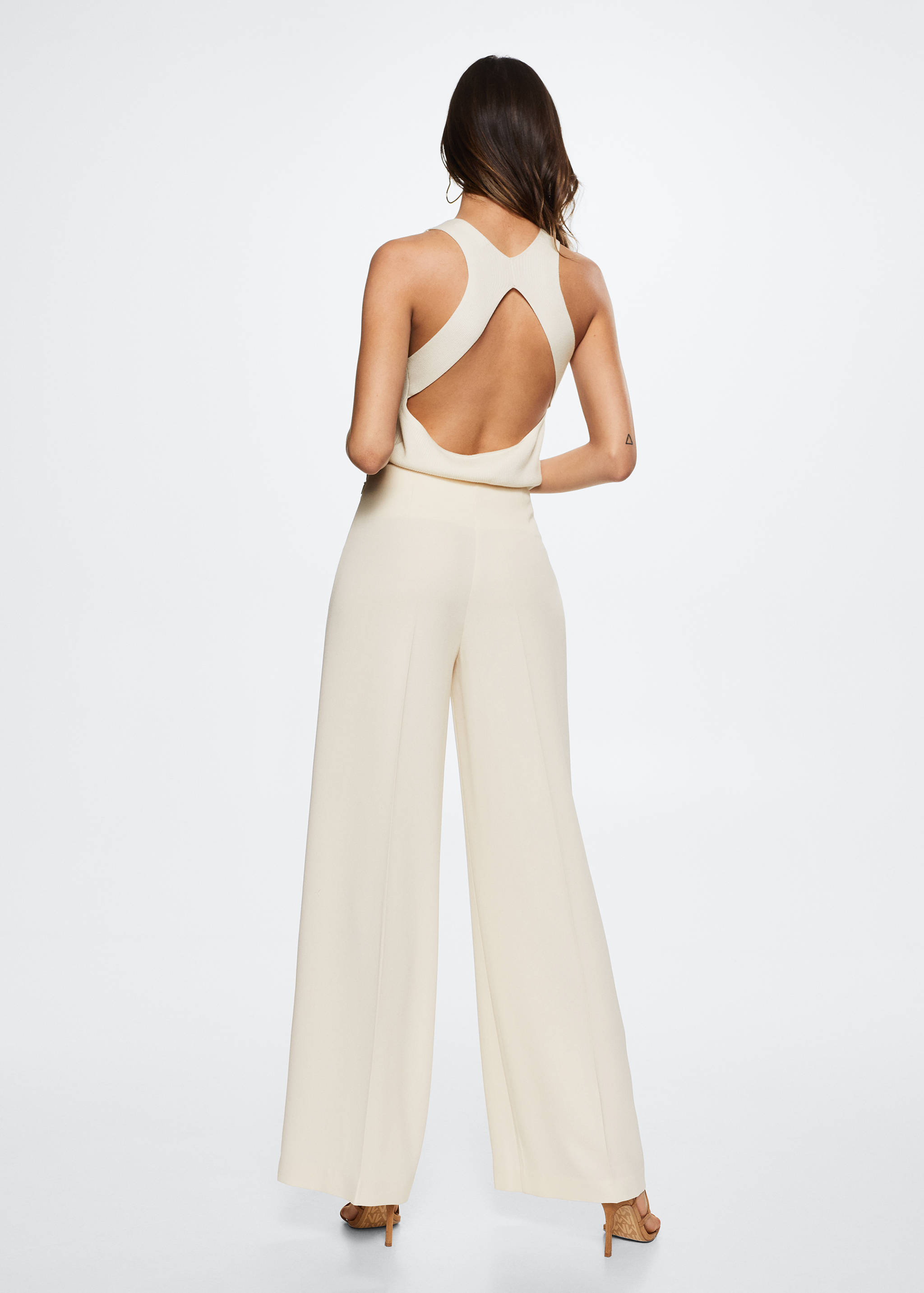 High-waist palazzo trousers - Reverse of the article