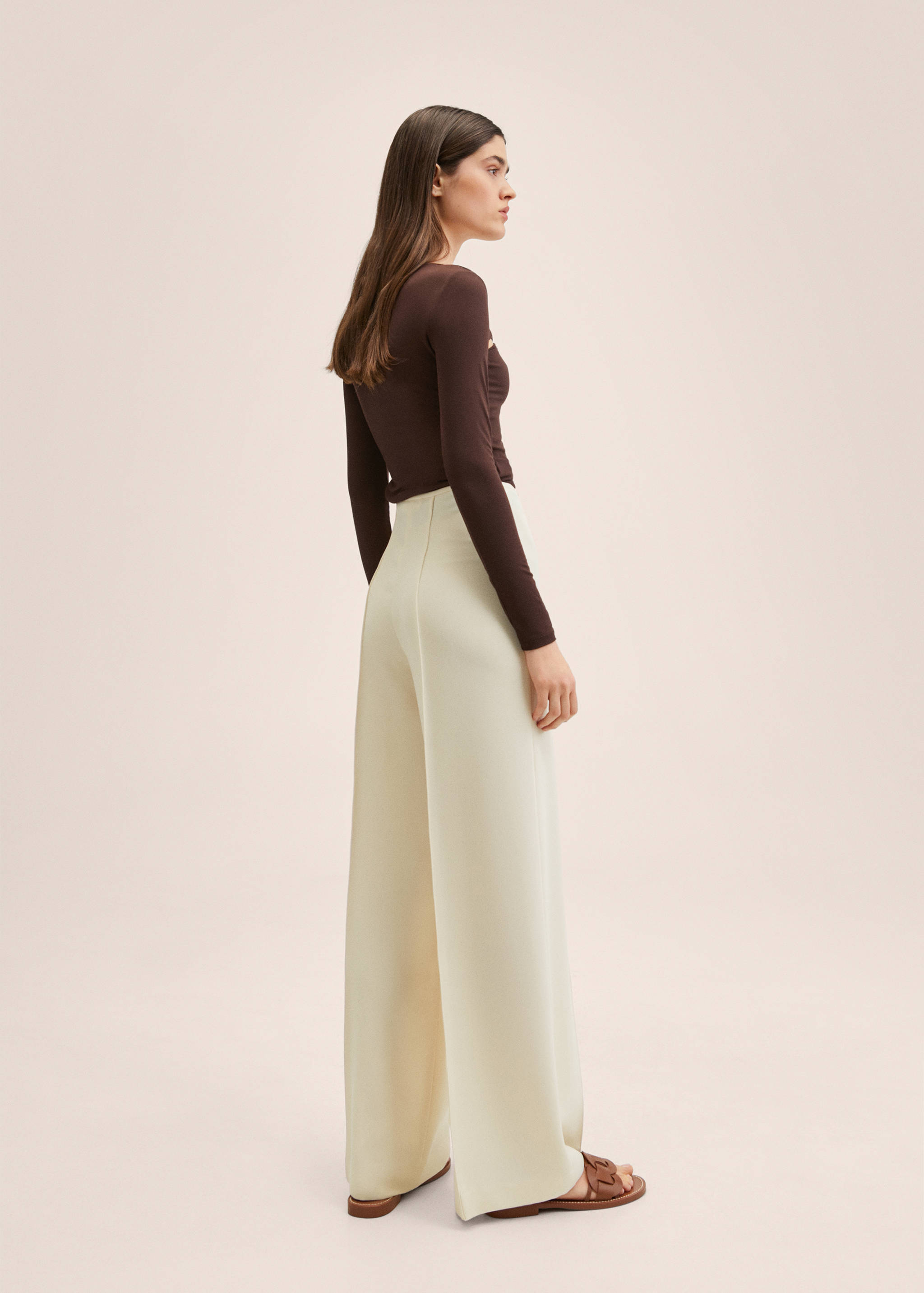 High-waist palazzo trousers - Reverse of the article