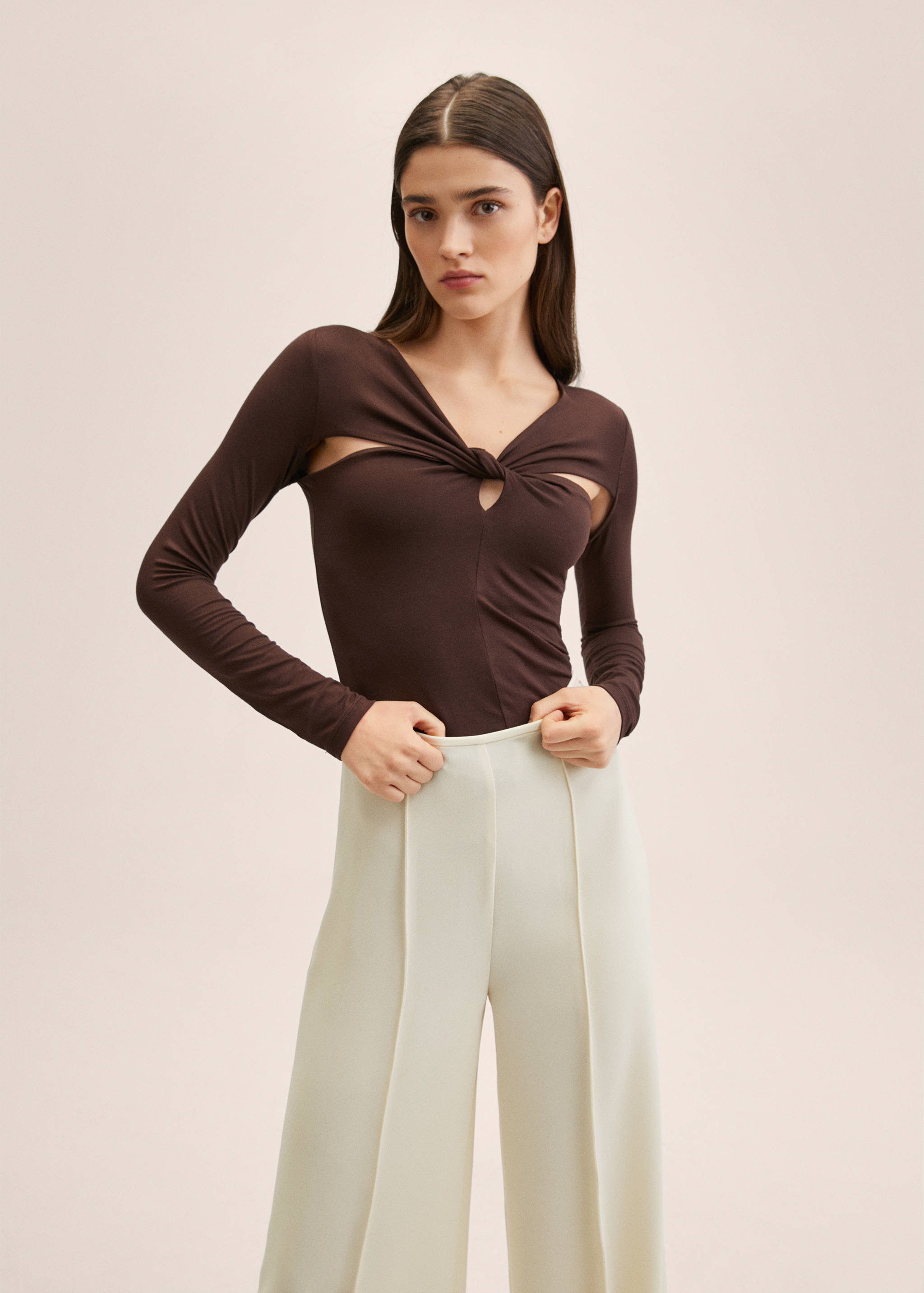 High-waist palazzo trousers - Details of the article 1