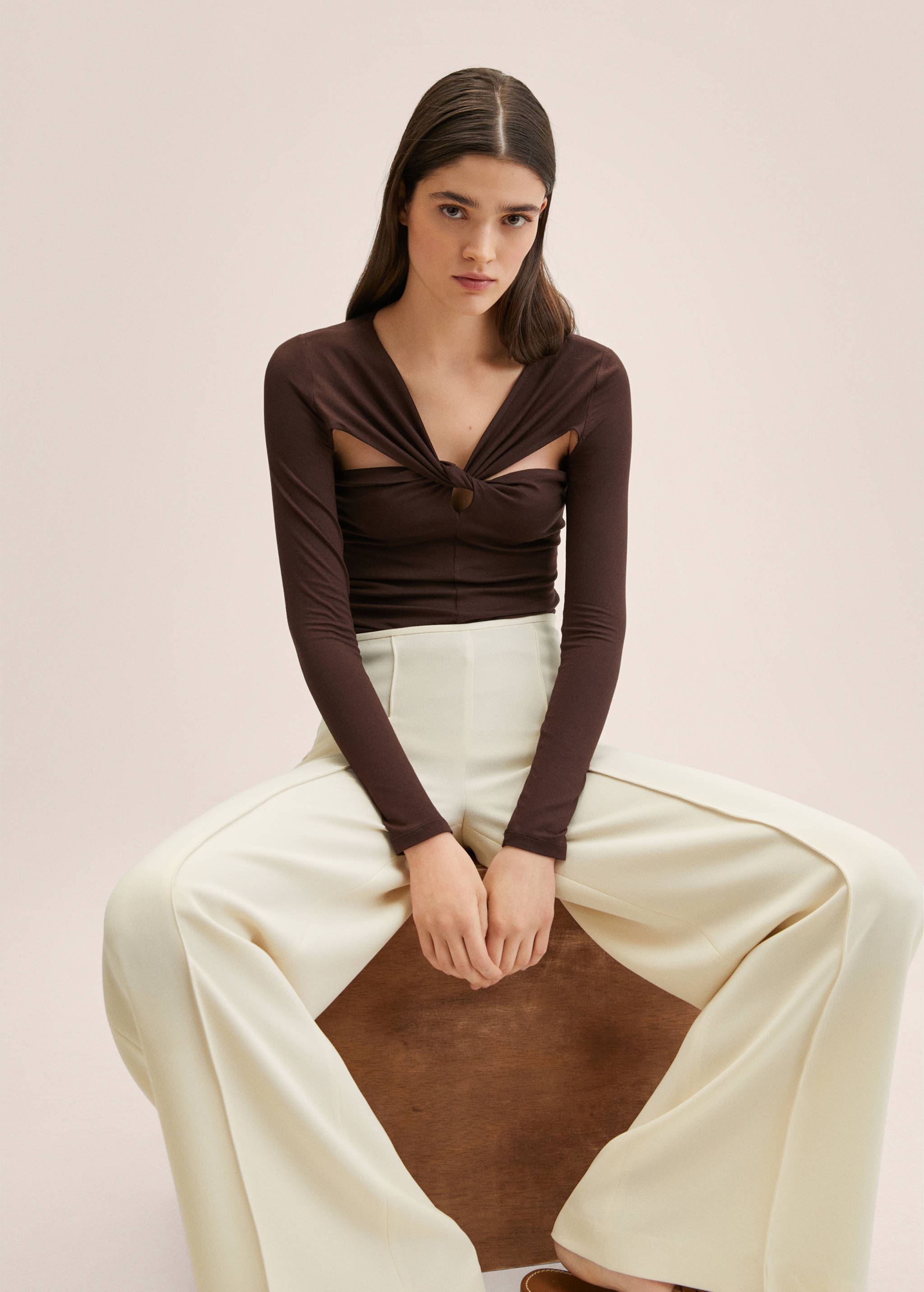 High-waist palazzo trousers - Details of the article 2