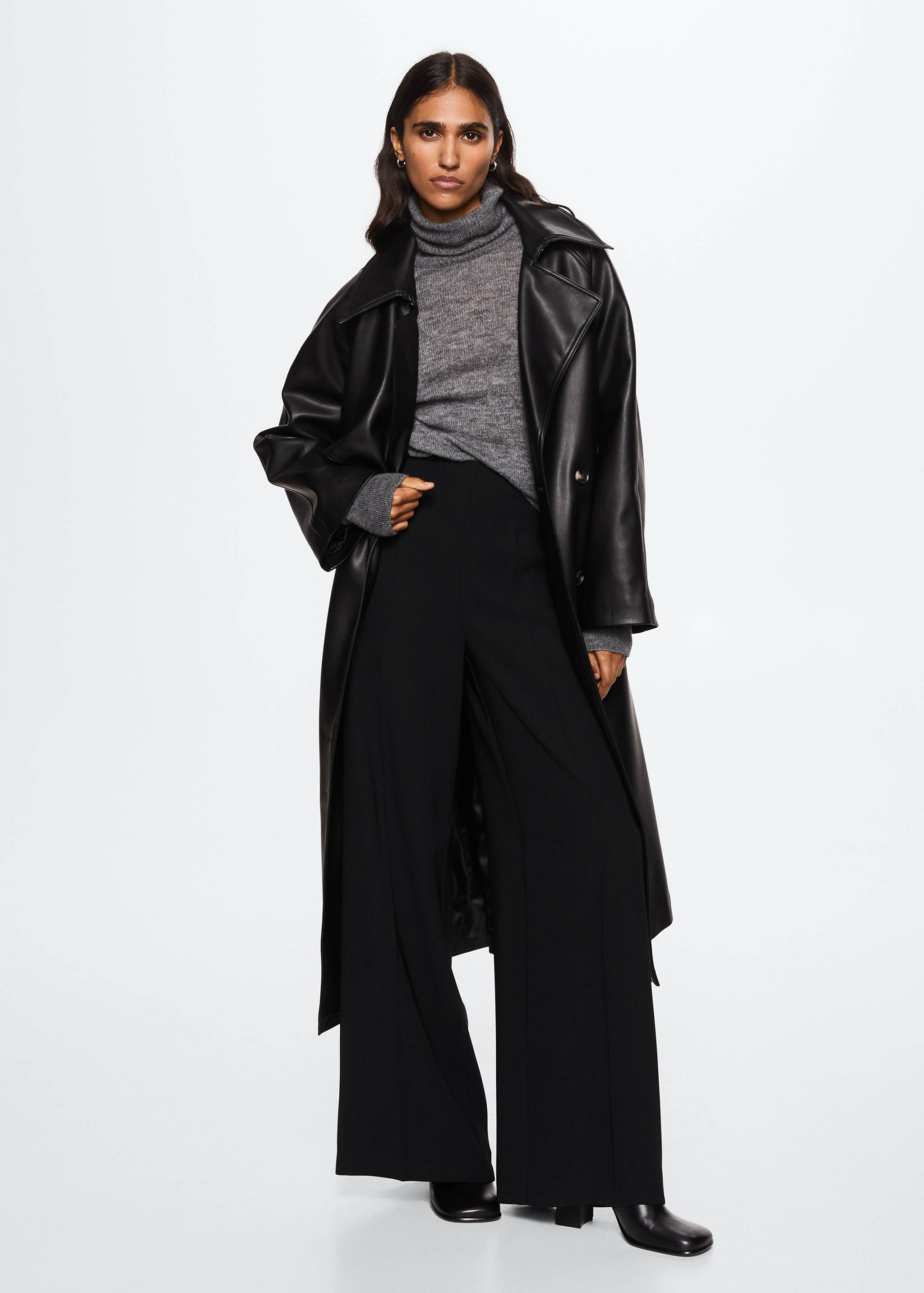 High-waist palazzo trousers - General plane