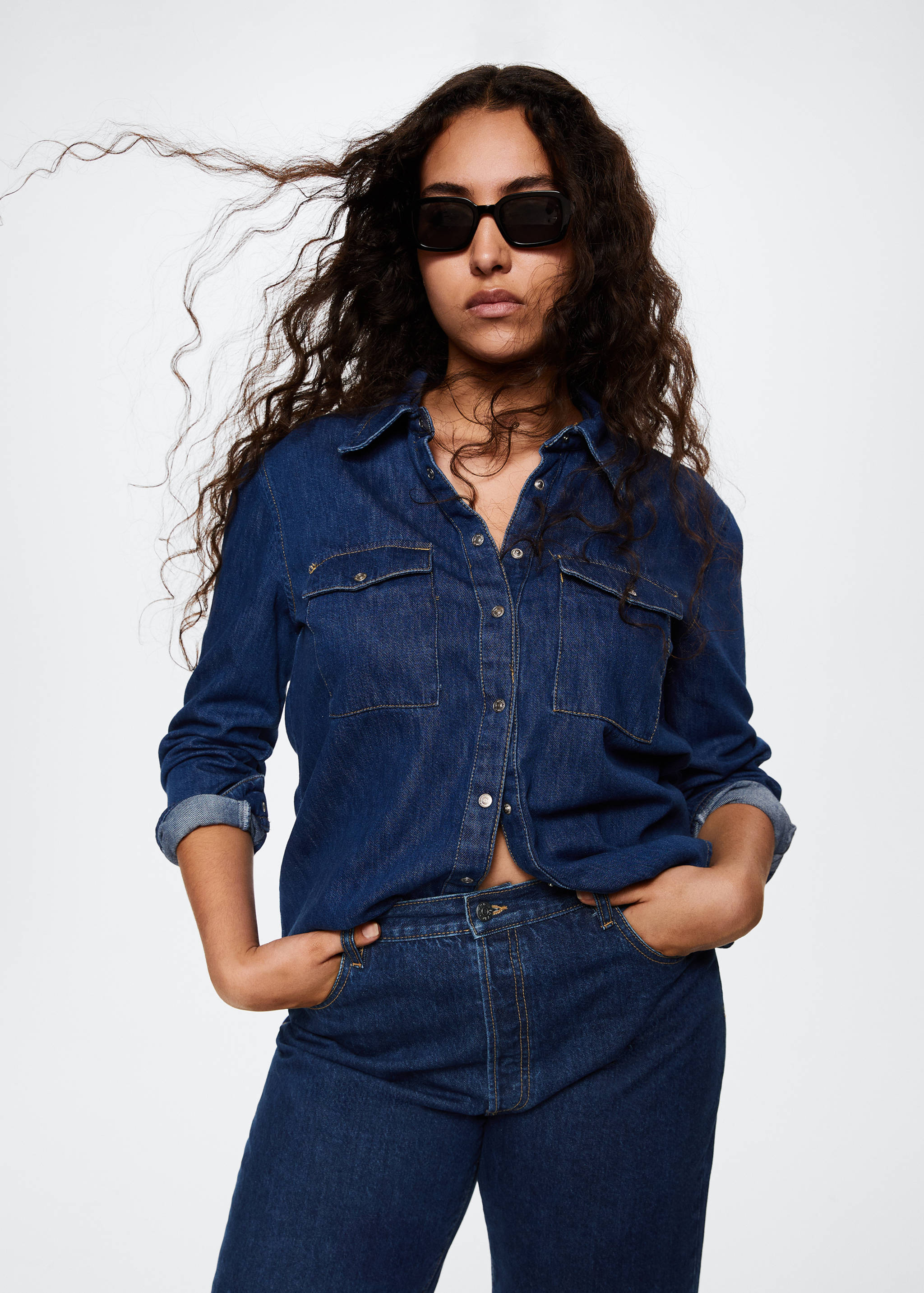 High-waisted wideleg jeans - Details of the article 4