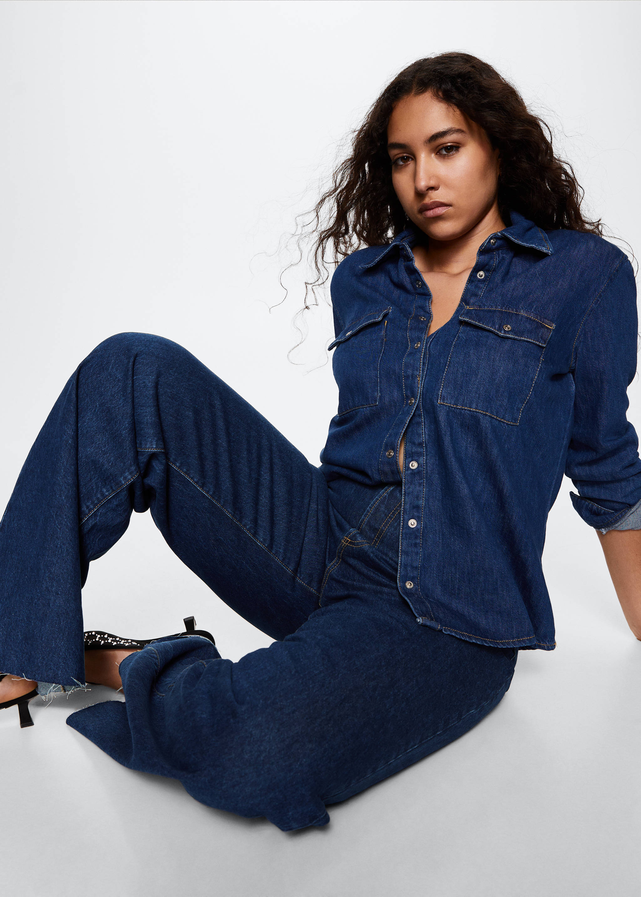 High-waisted wideleg jeans - Details of the article 5